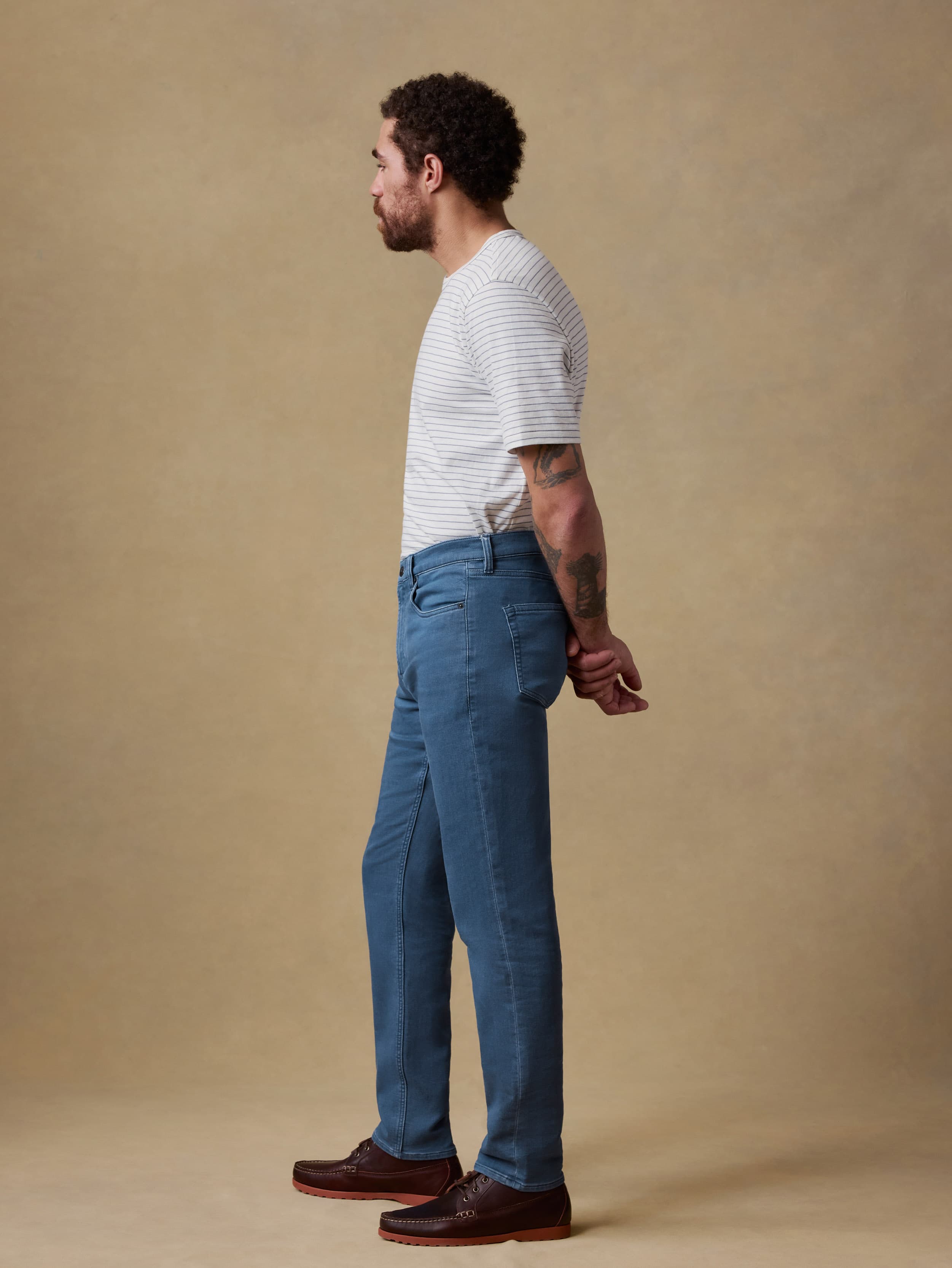 Stretch Terry 5-Pocket Pant - Pacific Tides | Faherty Brand