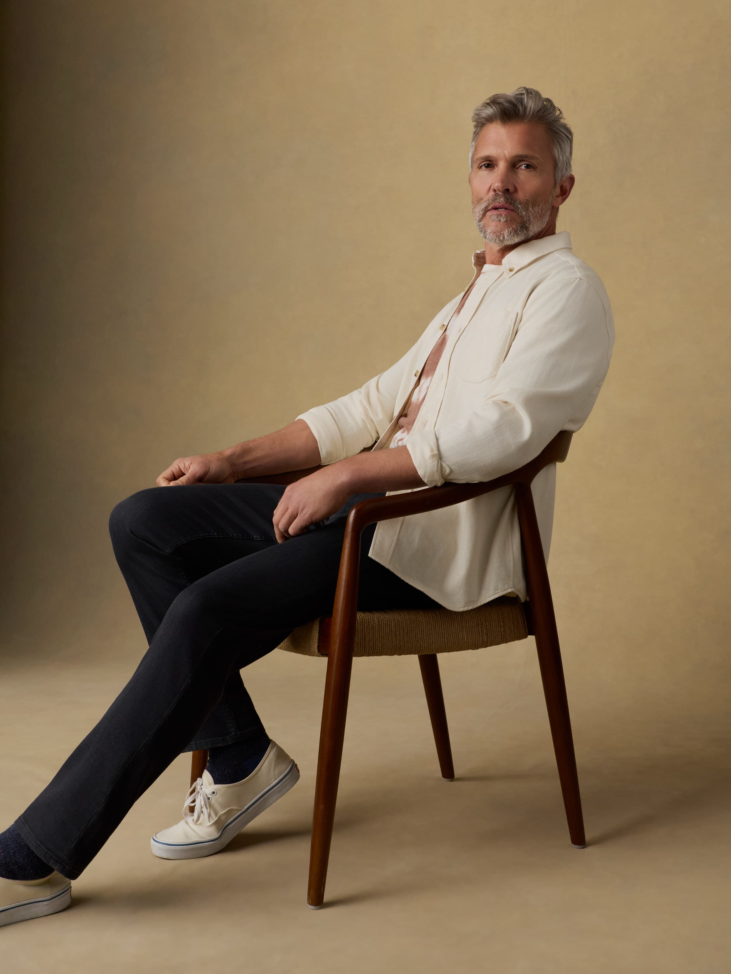 Stretch Terry 5-Pocket Athletic Fit Pant - Onyx Black | Faherty Brand