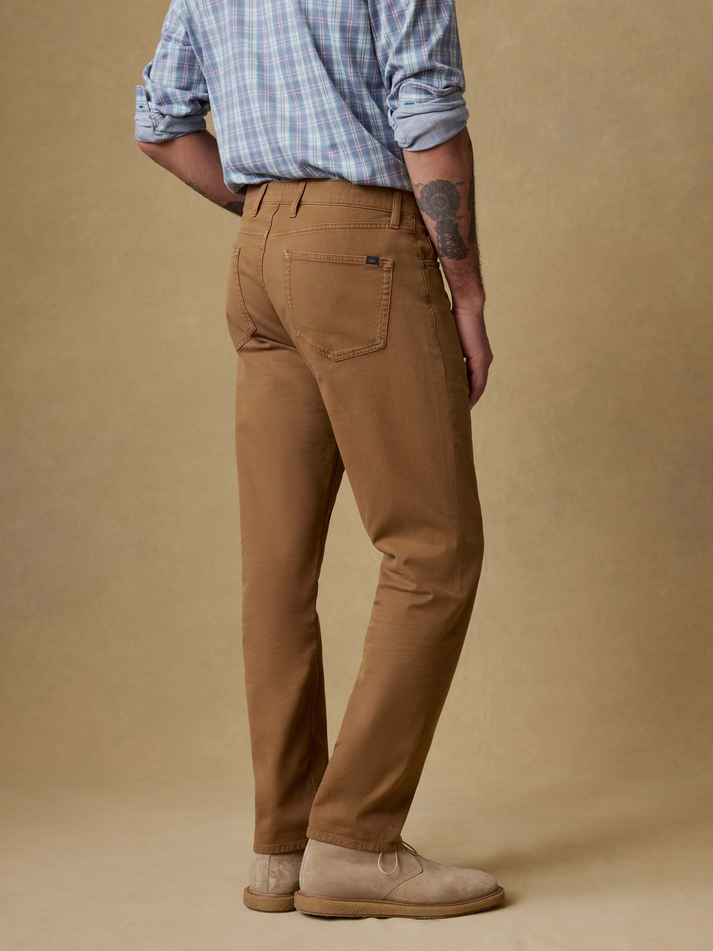 Reserve Twill 5-Pocket Pant - Kodiak Brown | Faherty Brand