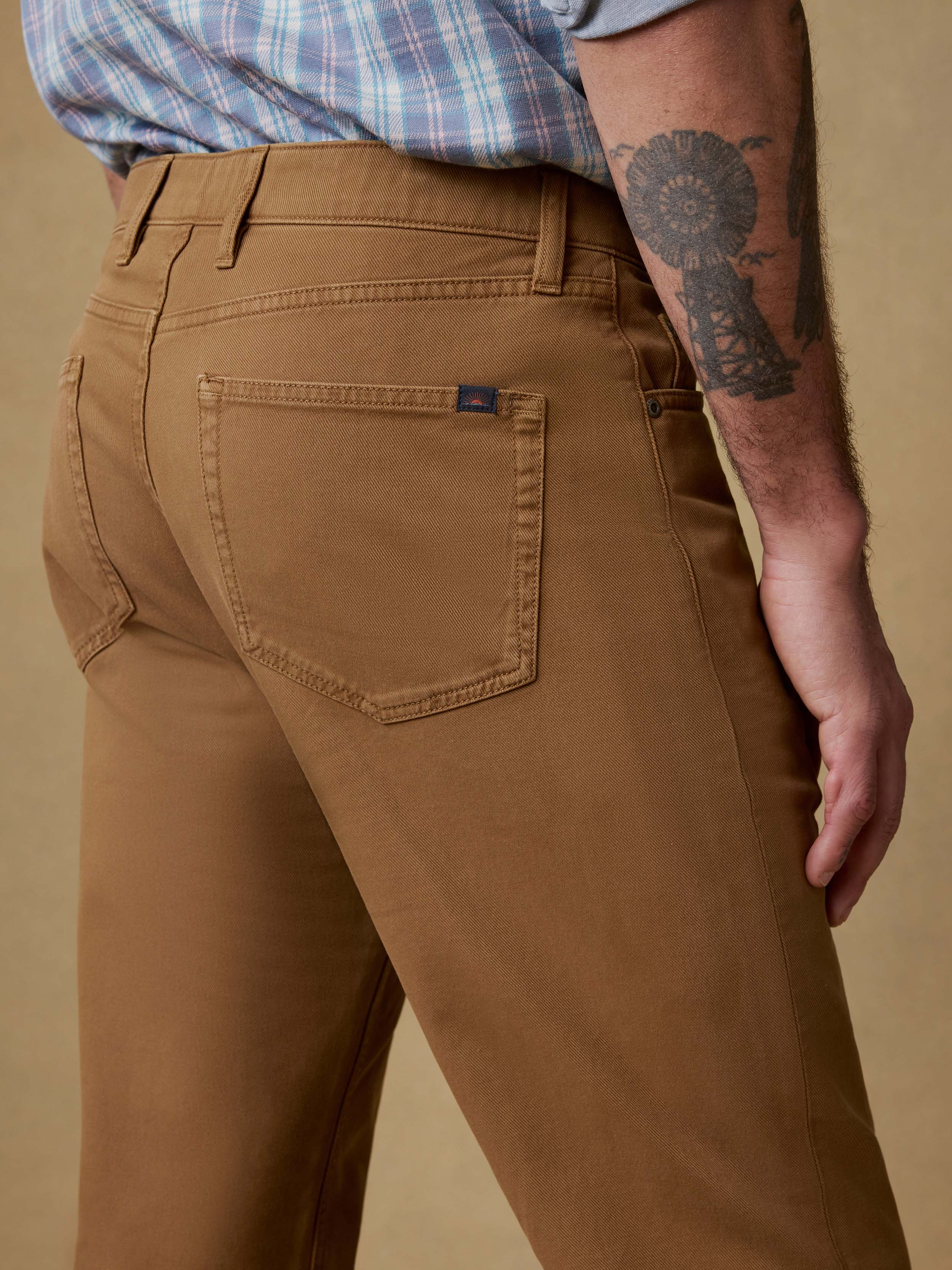 Reserve Twill 5-Pocket Pant - Kodiak Brown | Faherty Brand