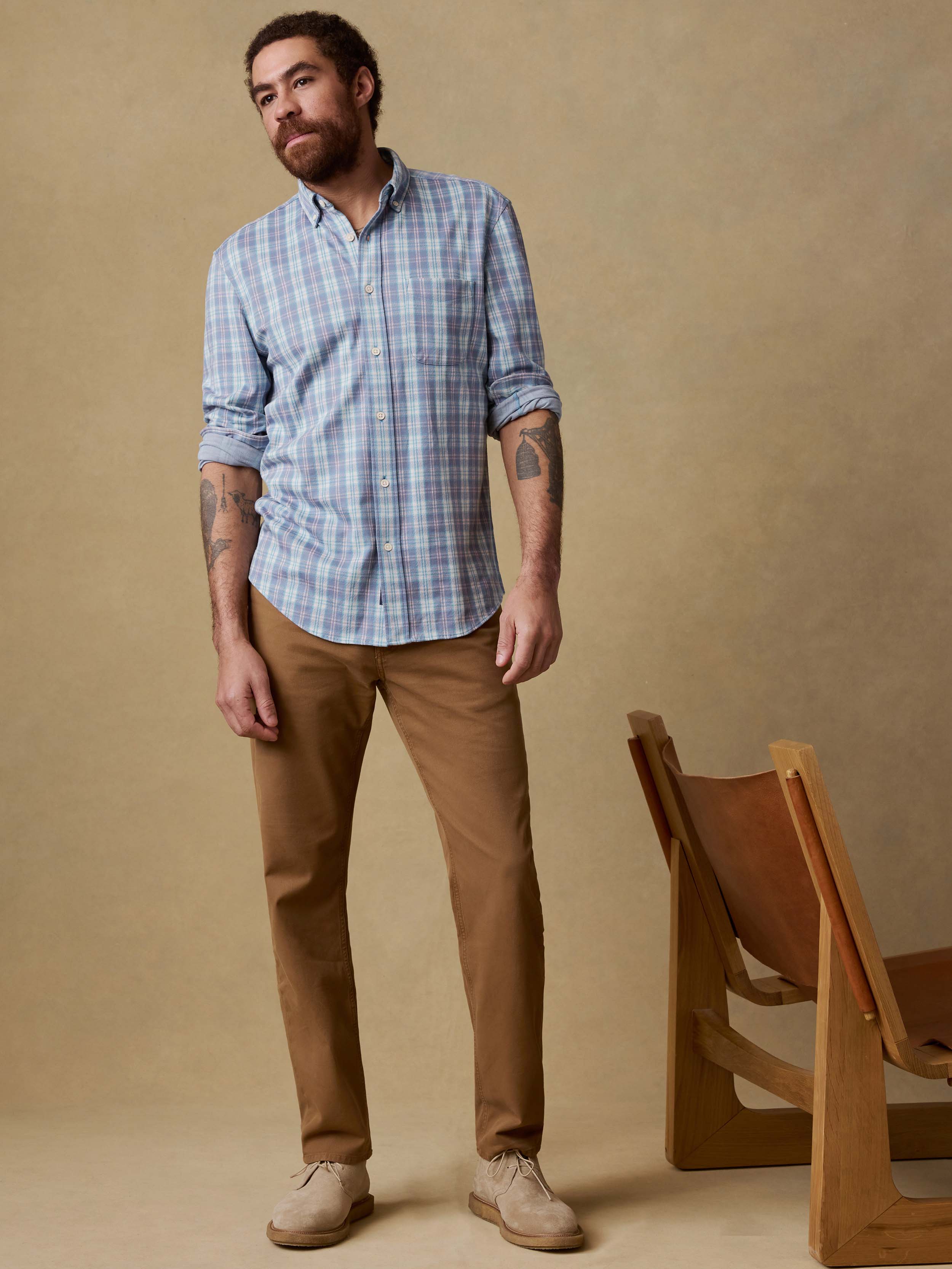 Reserve Twill 5-Pocket Pant - Kodiak Brown | Faherty Brand