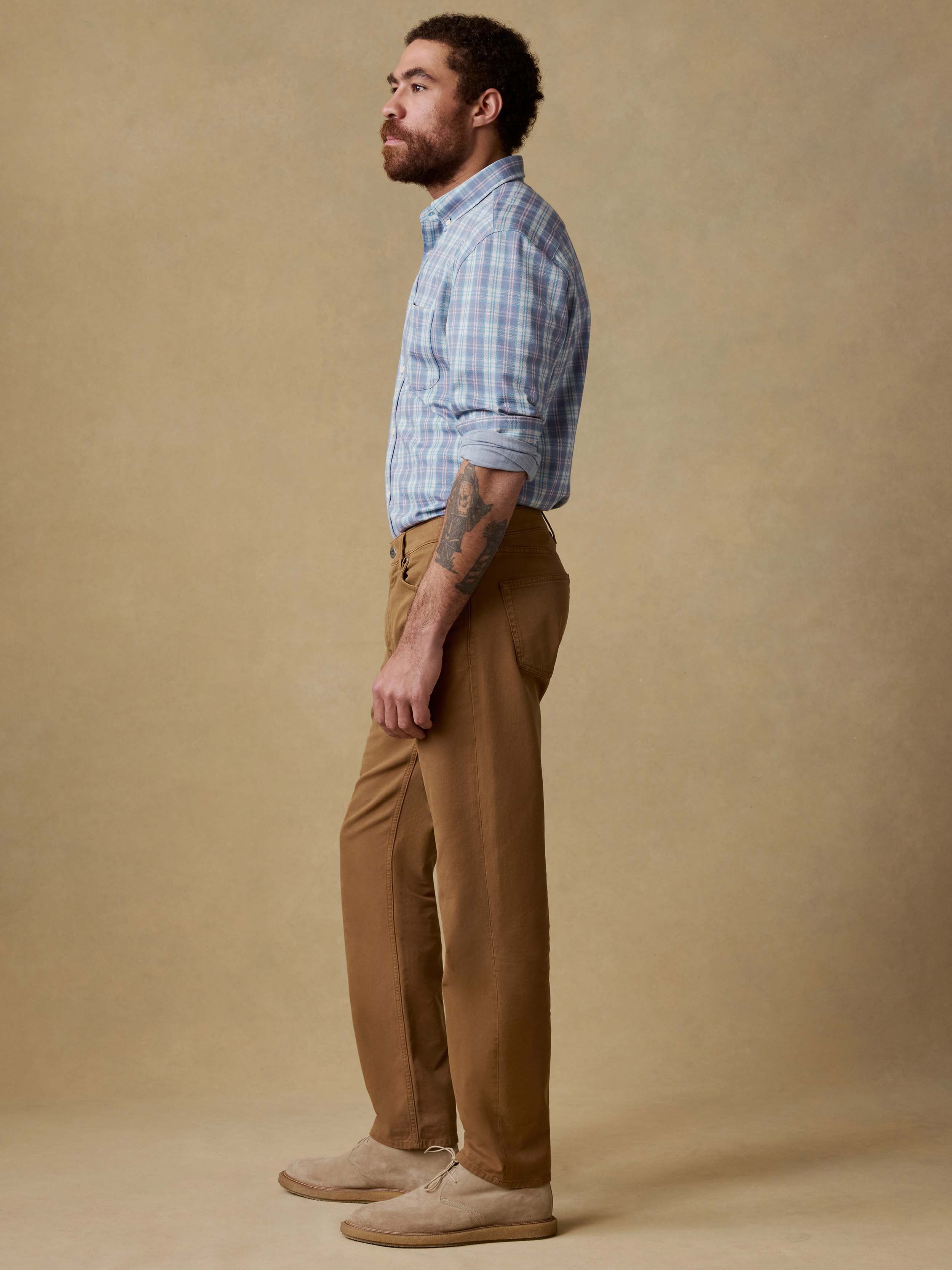 Reserve Twill 5-Pocket Pant - Kodiak Brown | Faherty Brand