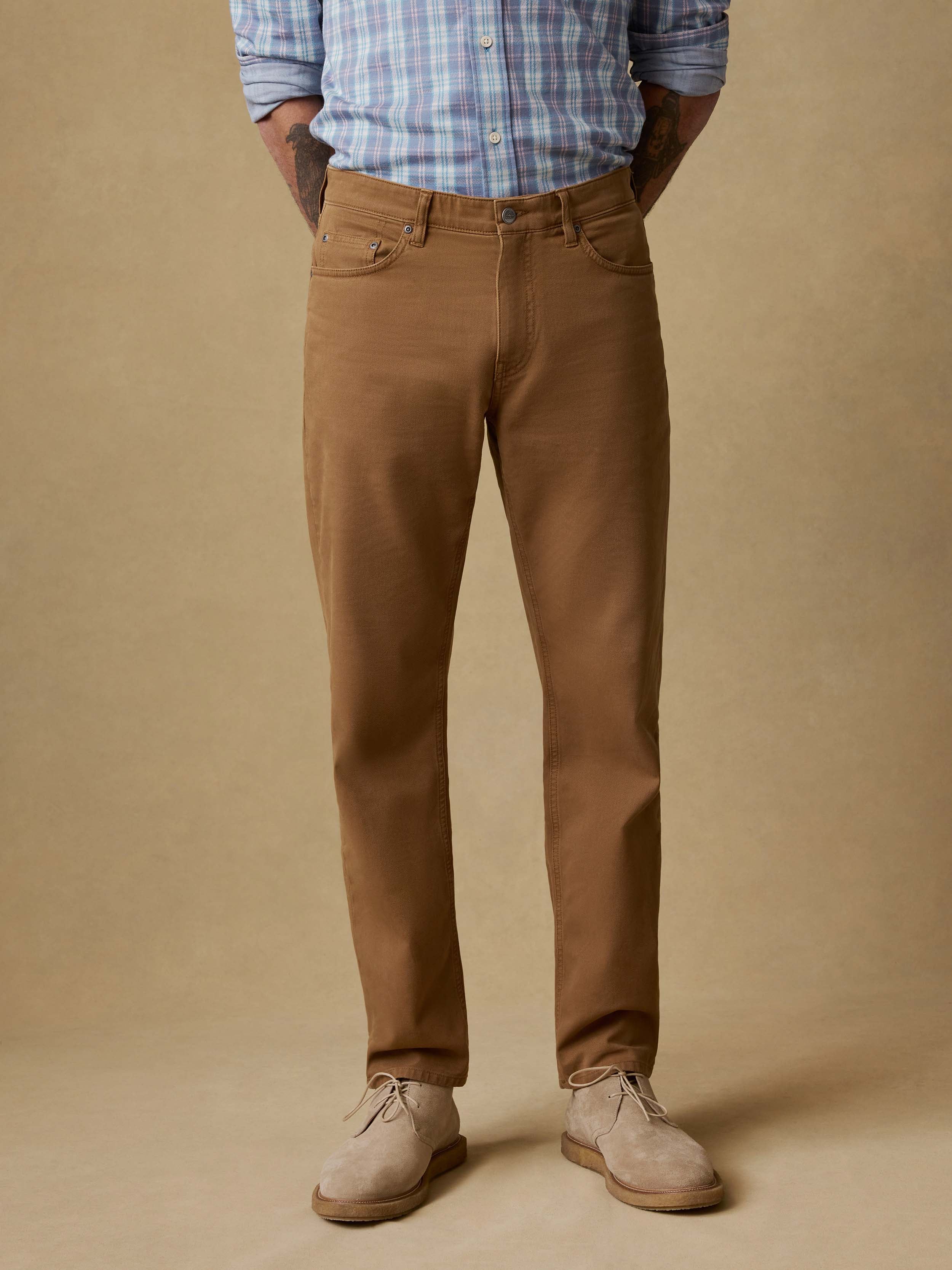 Reserve Twill 5-Pocket Pant - Kodiak Brown | Faherty Brand