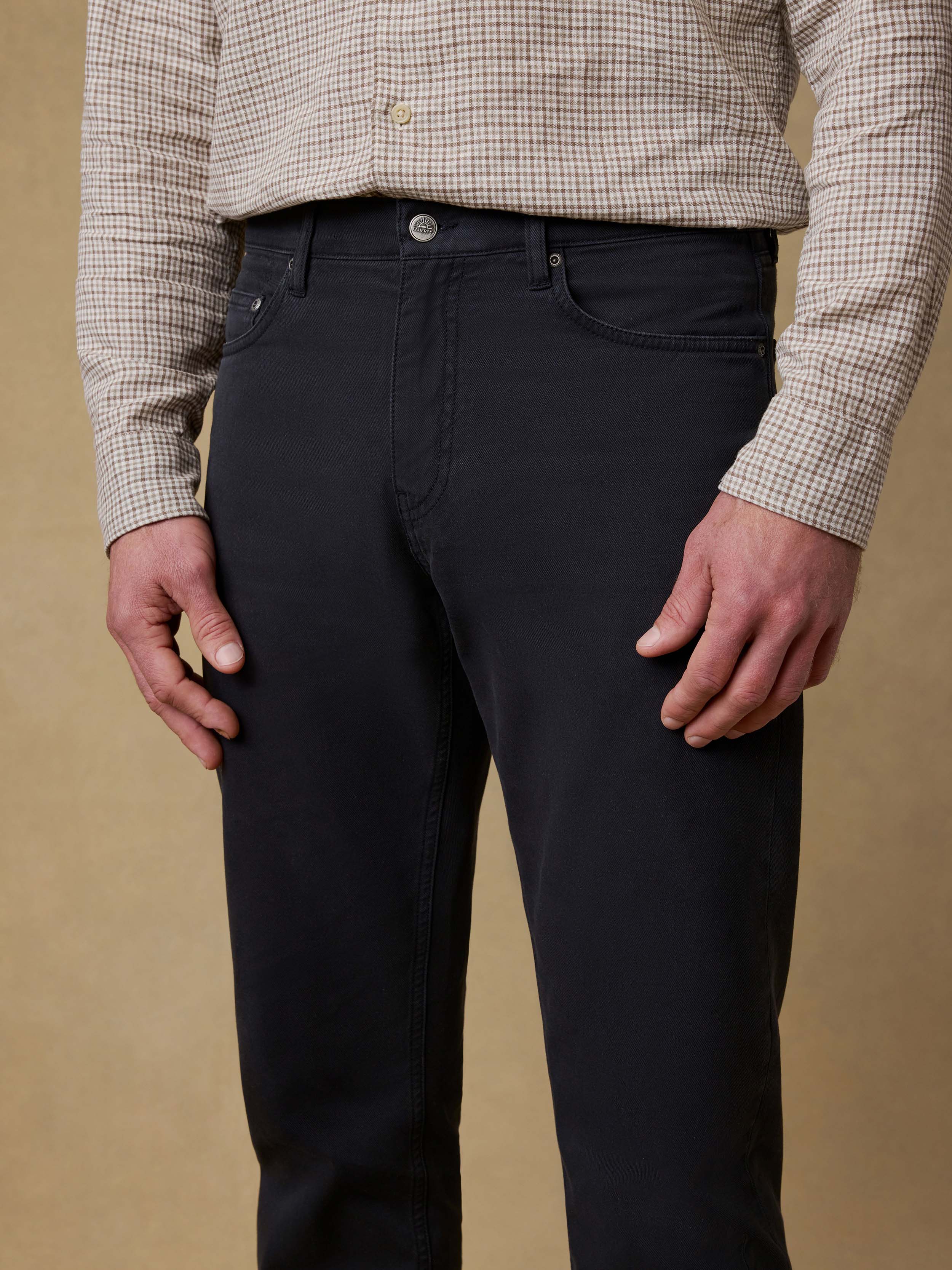 Reserve Twill 5-Pocket Pant - Ridge Black | Faherty Brand