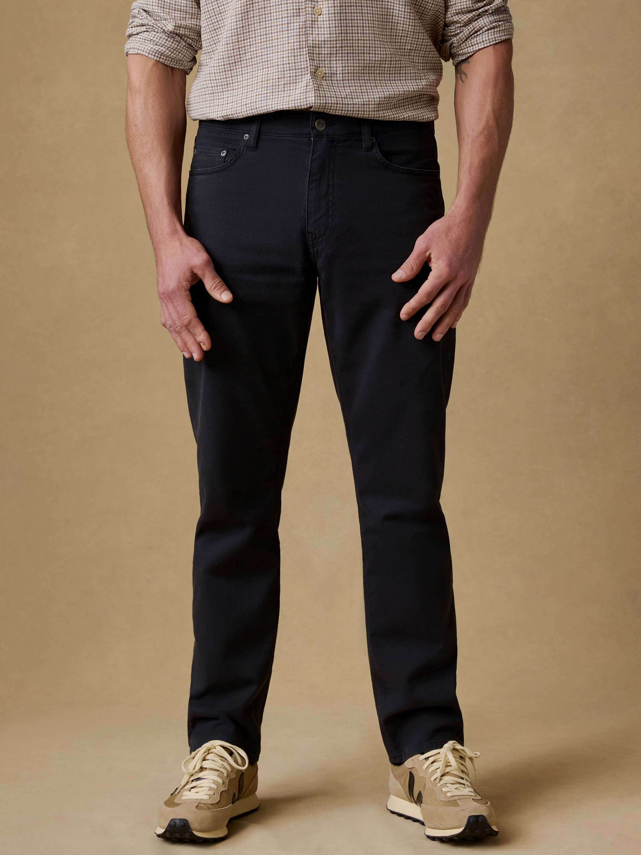 Reserve Twill 5-Pocket Pant - Ridge Black | Faherty Brand