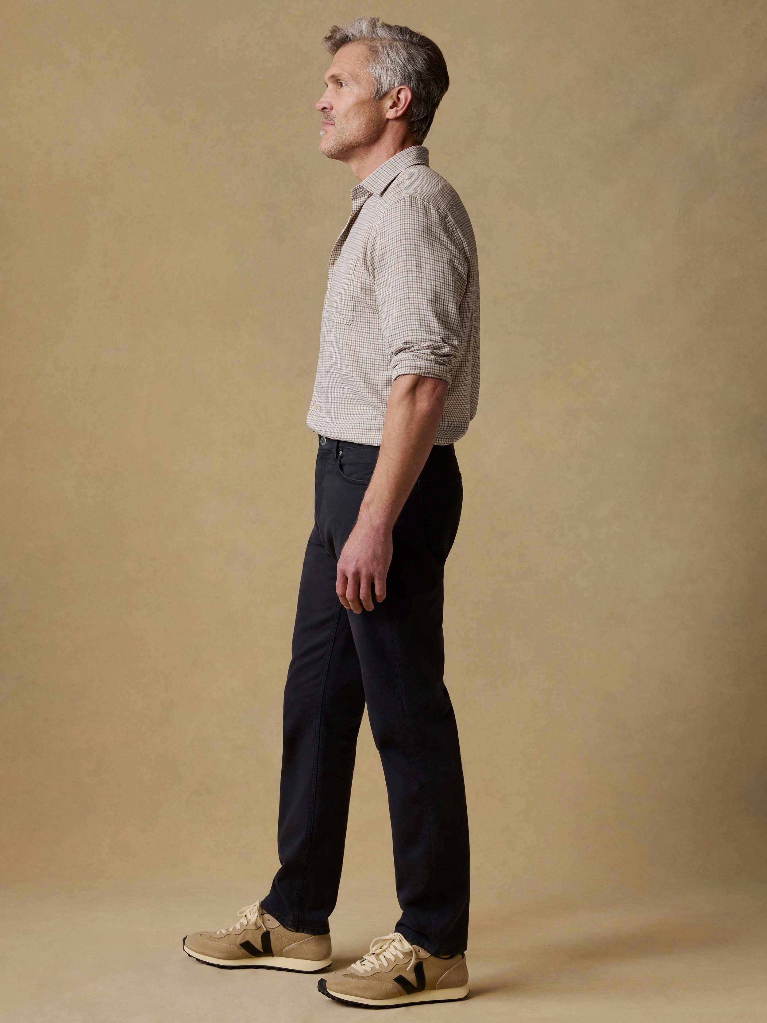 Reserve Twill 5-Pocket Pant - Ridge Black | Faherty Brand