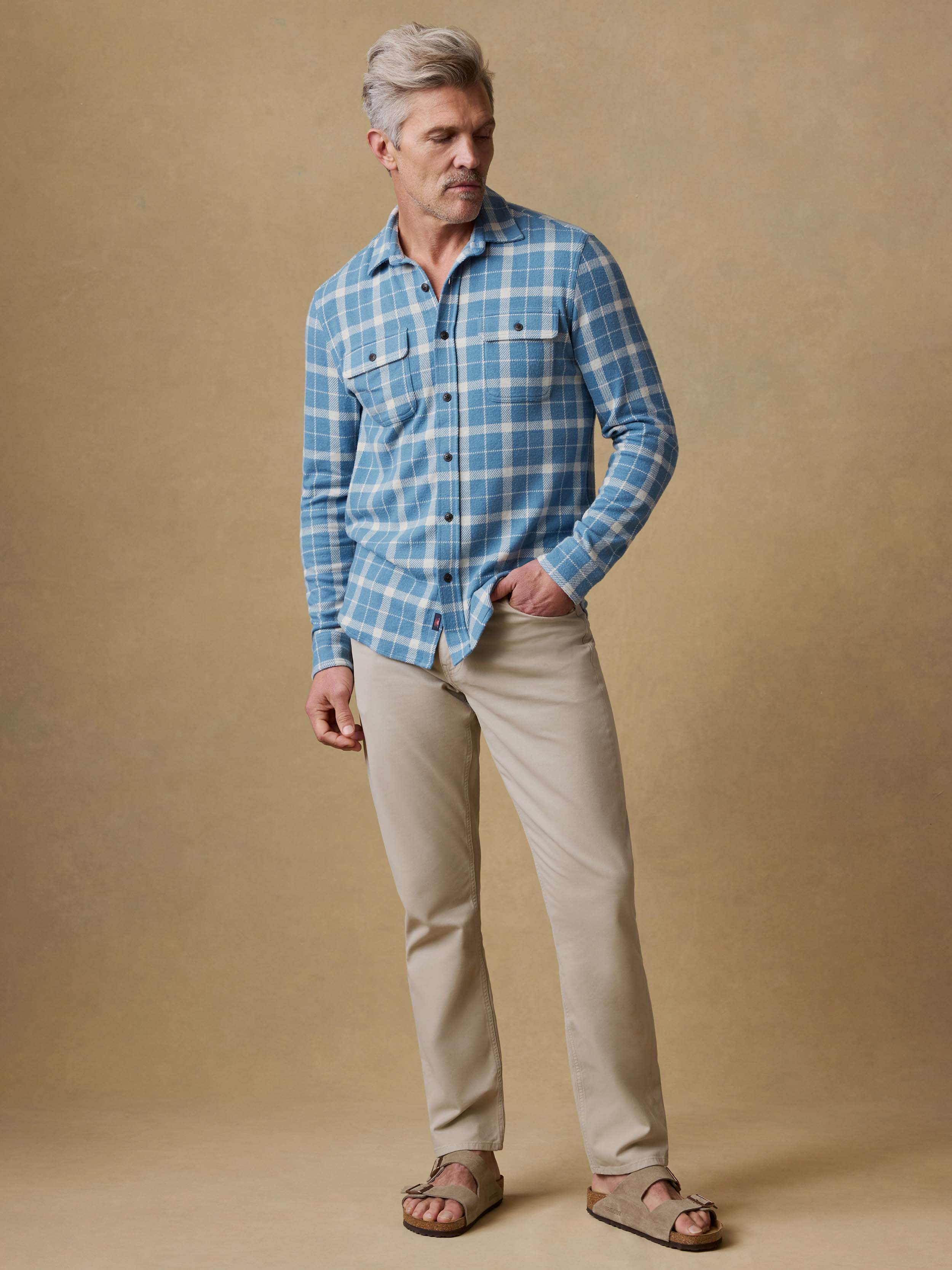 Reserve Twill 5-Pocket Pant - Rocky Cliff | Faherty Brand