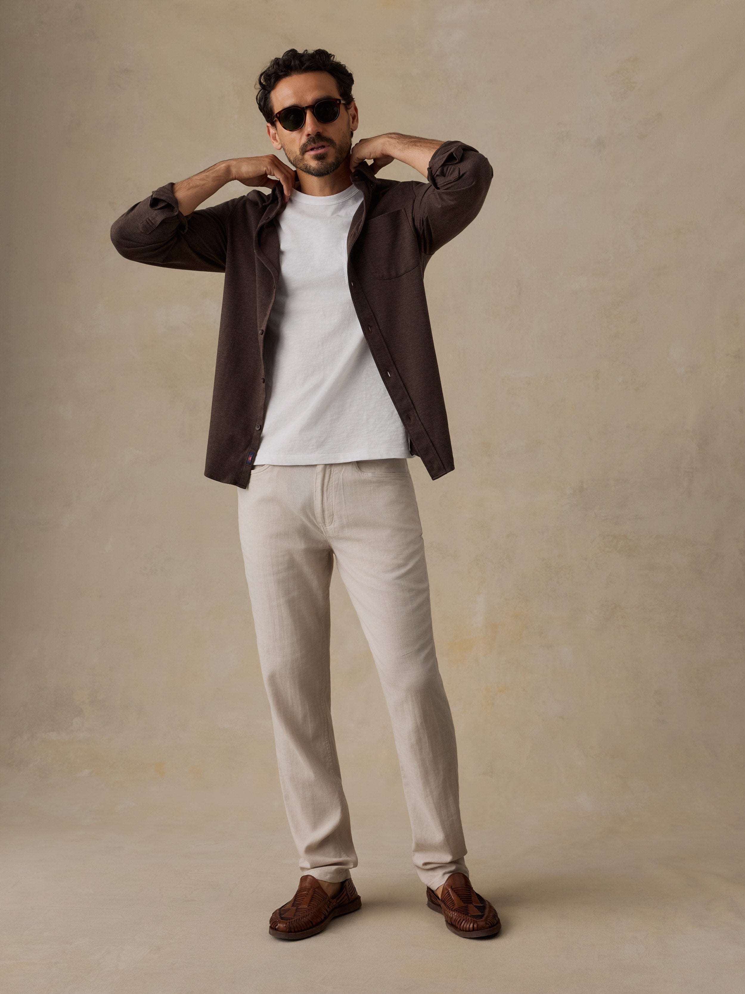 Movement™ Linen 5-Pocket Pant - Dorset Sand | Faherty Brand