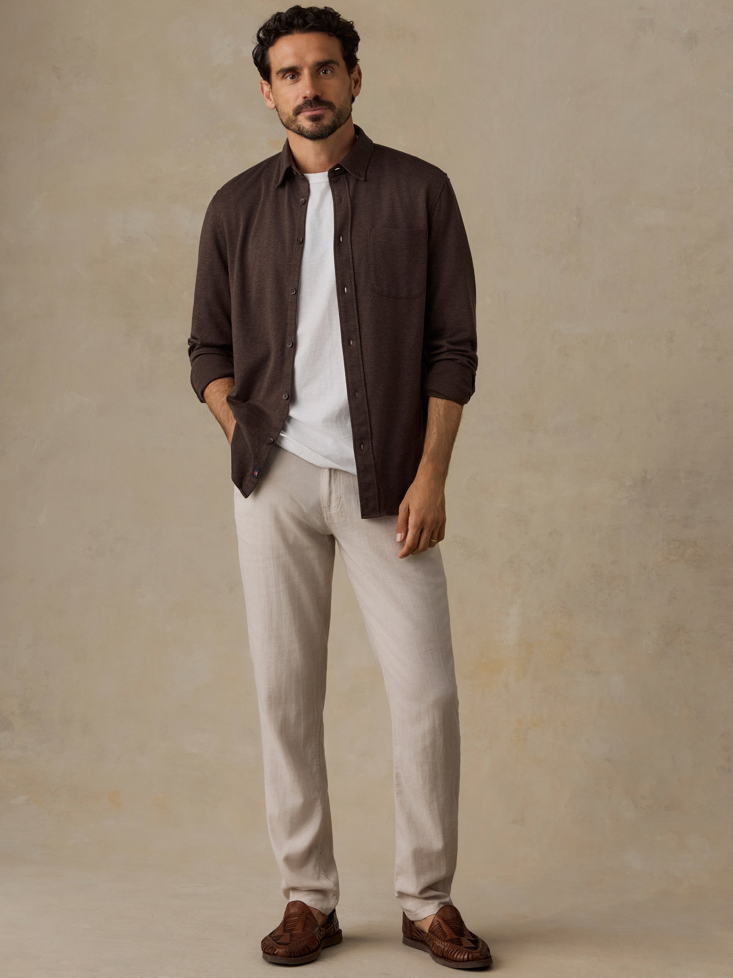 Movement™ Linen 5-Pocket Pant - Dorset Sand | Faherty Brand