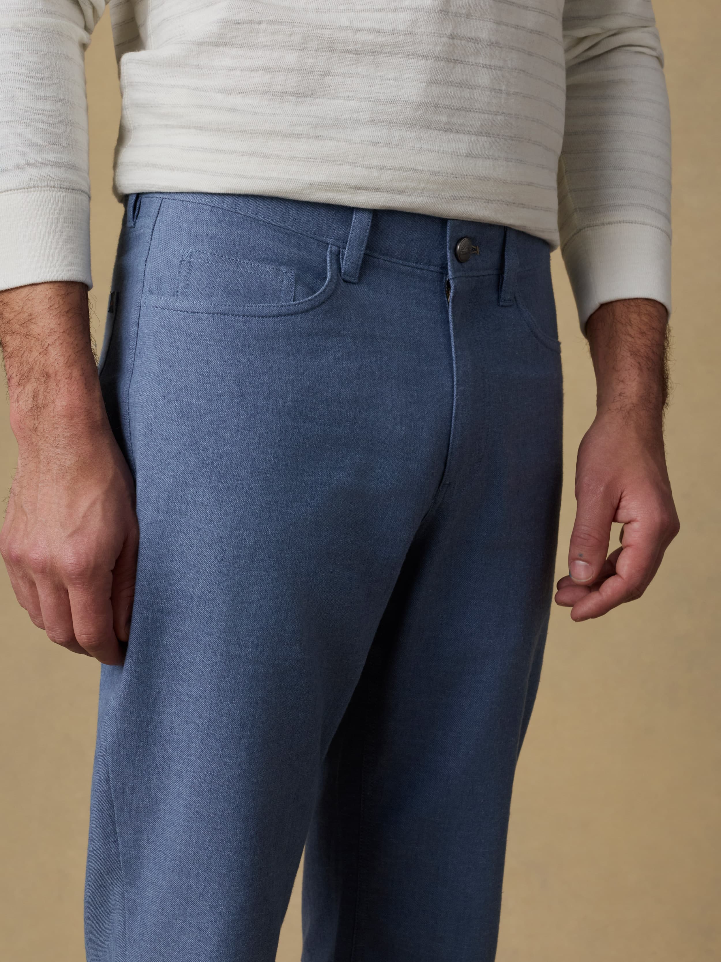 Movement™ Linen 5-Pocket Pant - Dusk Blue | Faherty Brand