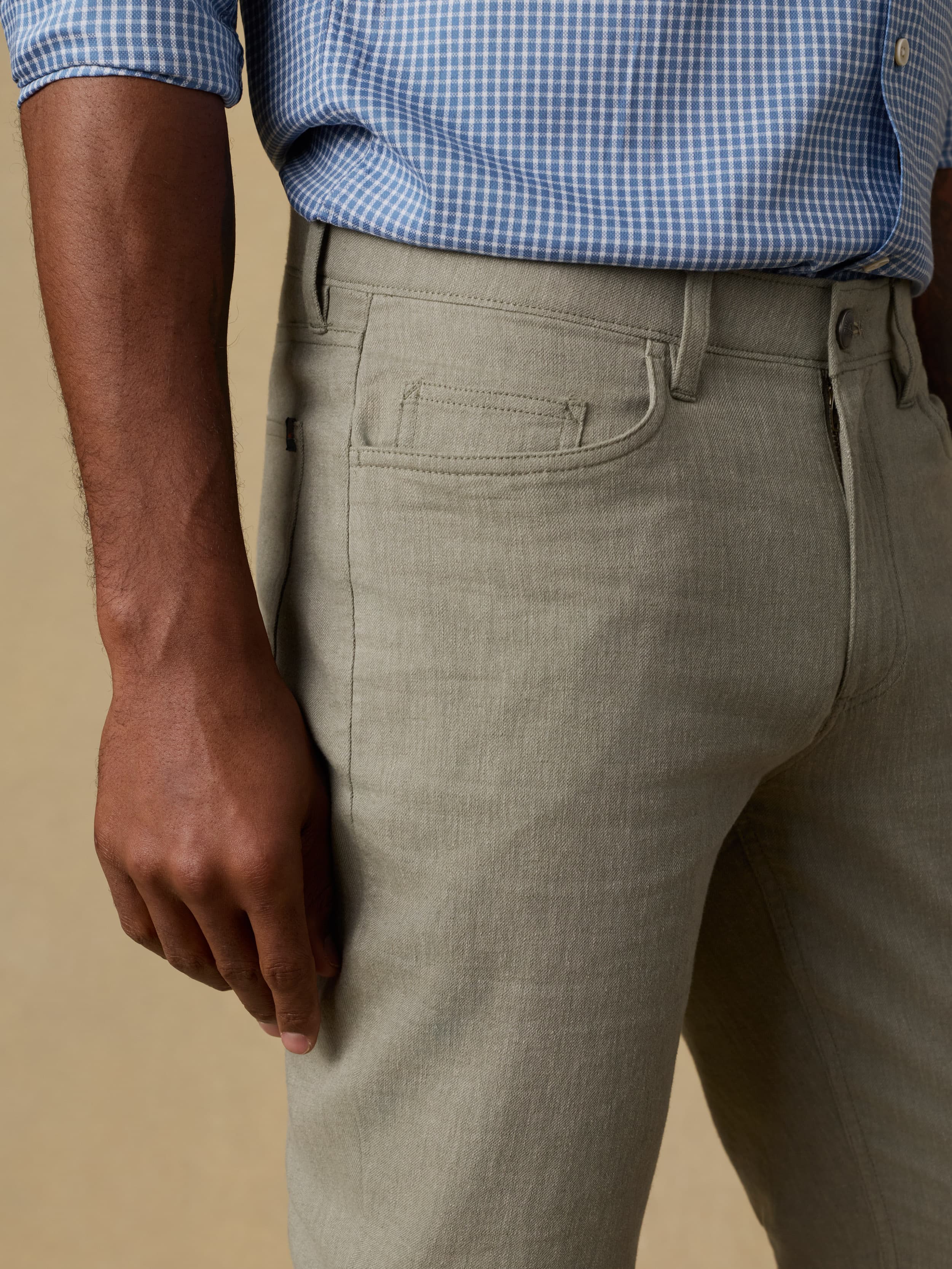 Movement™ Linen 5-Pocket Pant - Sage Cliff | Faherty Brand