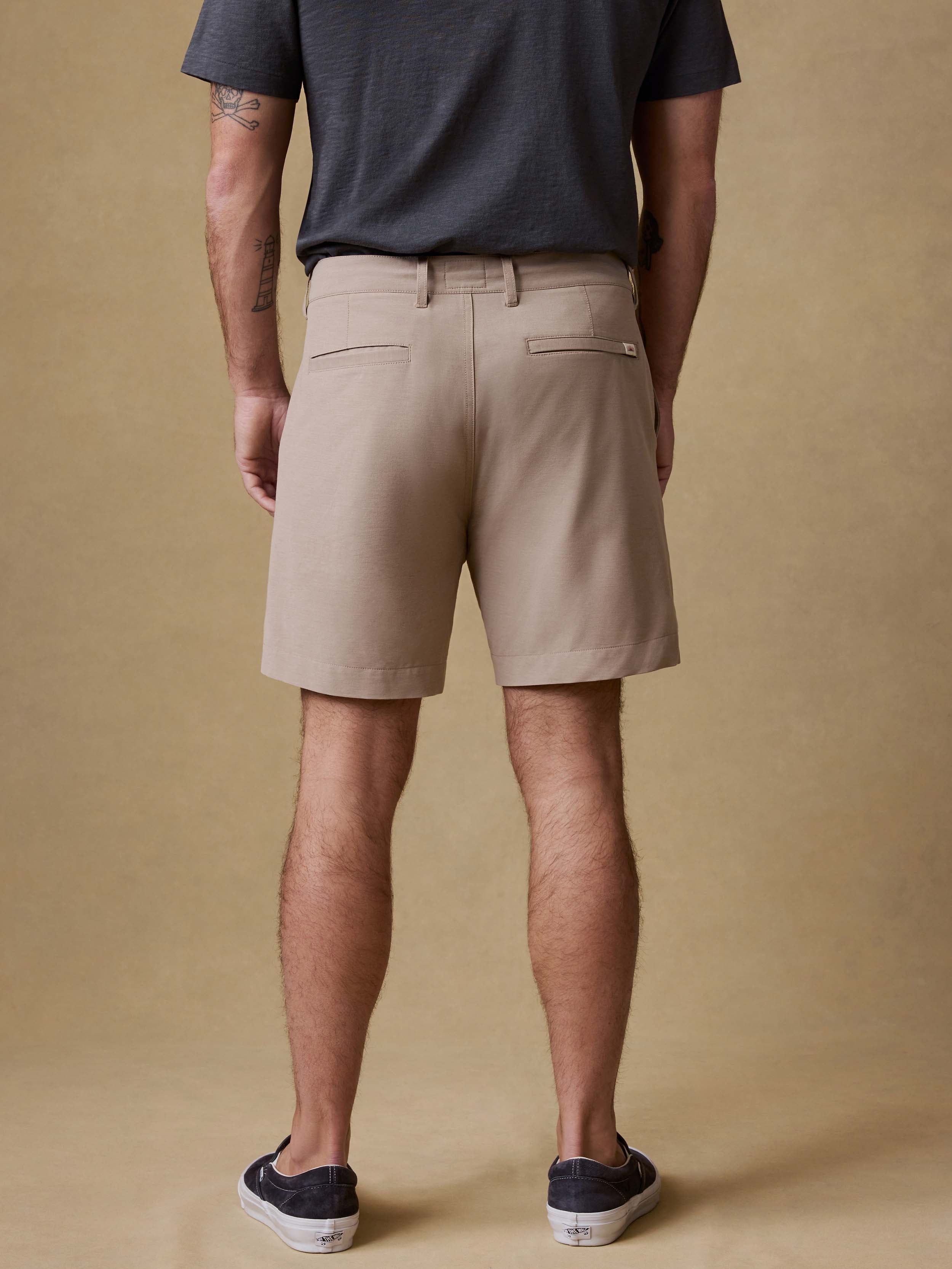 All Day™ Short (7") - Khaki | Faherty Brand