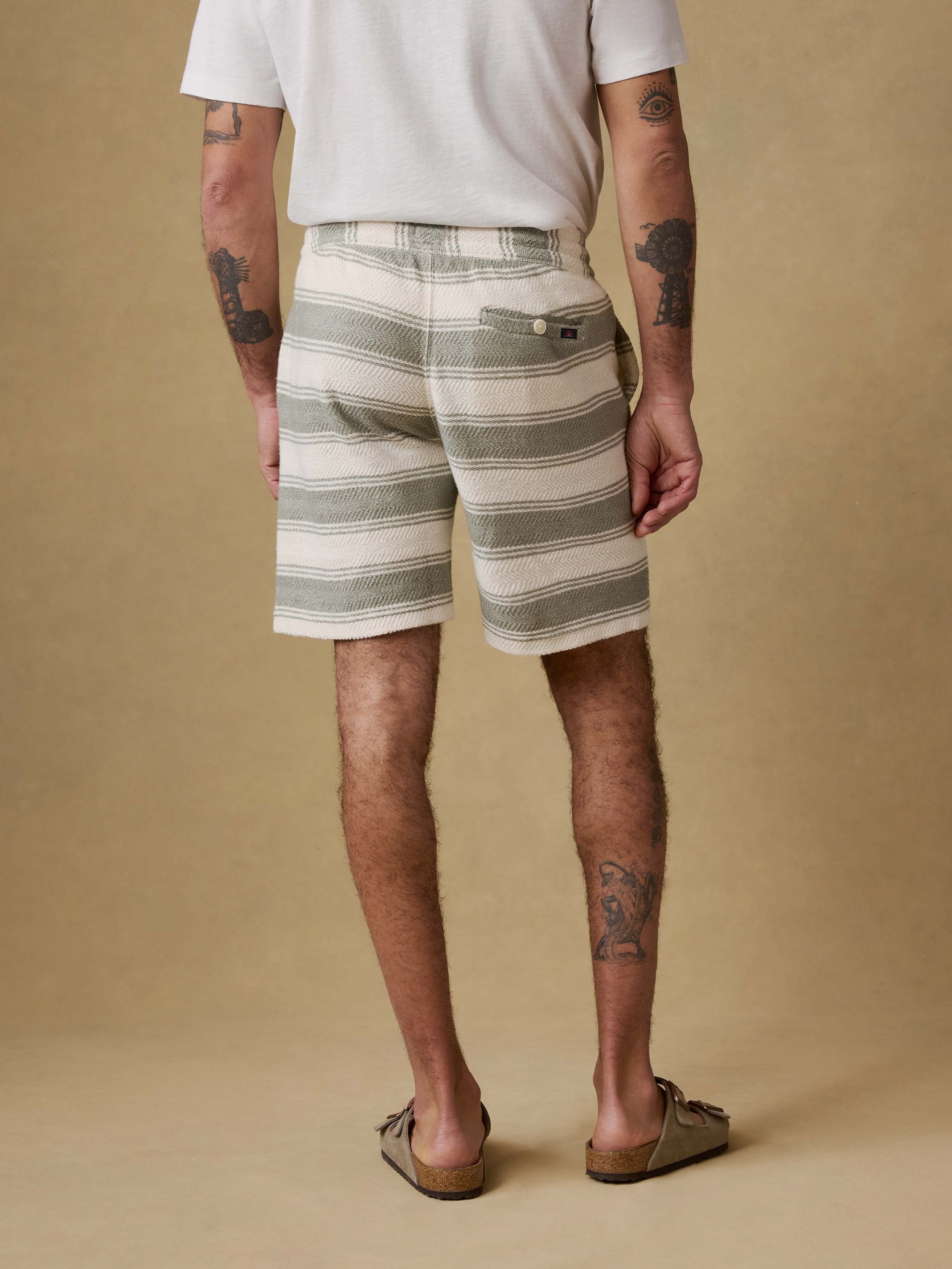 Whitewater Sweatshort - Shell Point Stripe | Faherty Brand