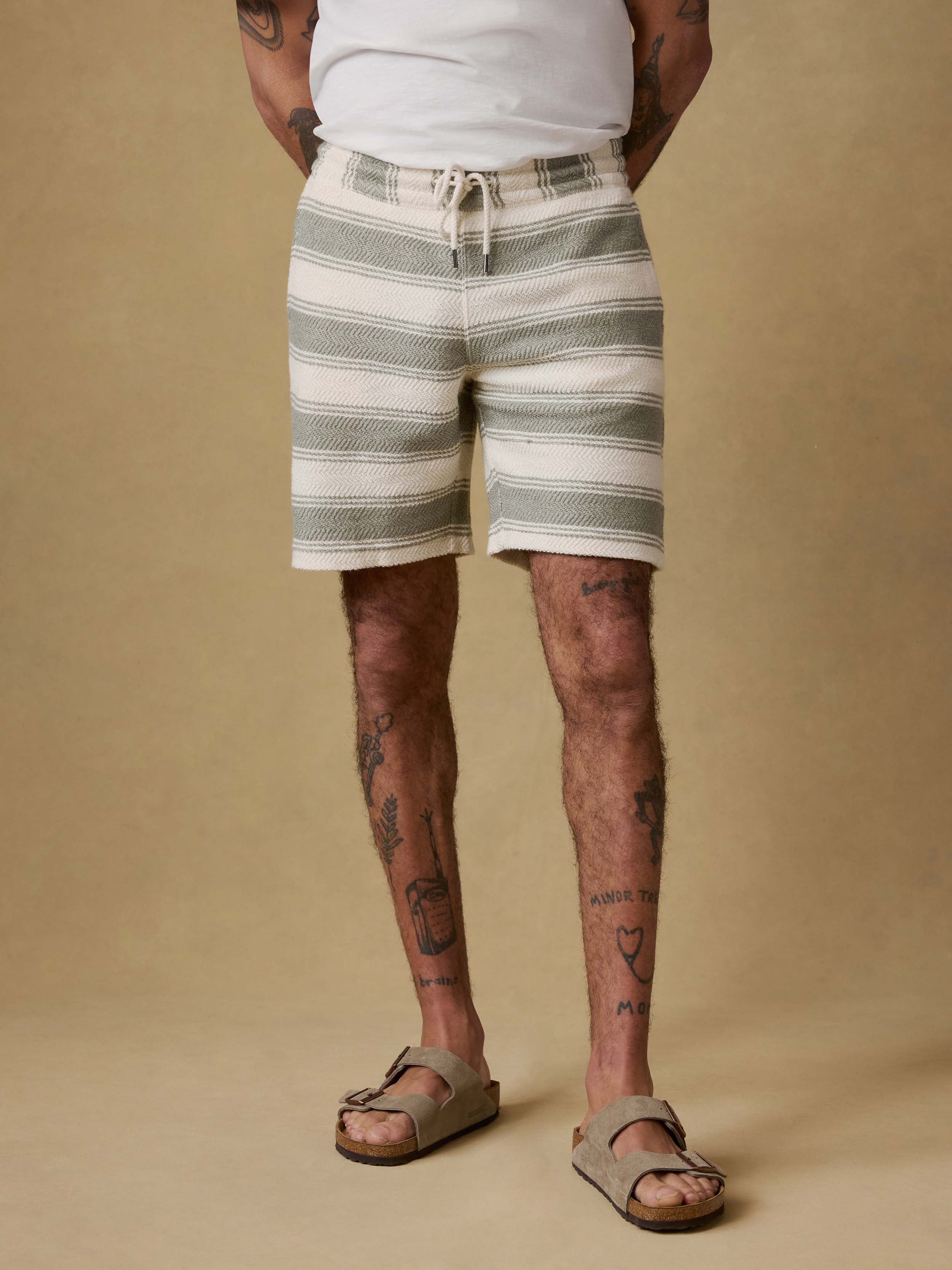 Whitewater Sweatshort - Shell Point Stripe | Faherty Brand