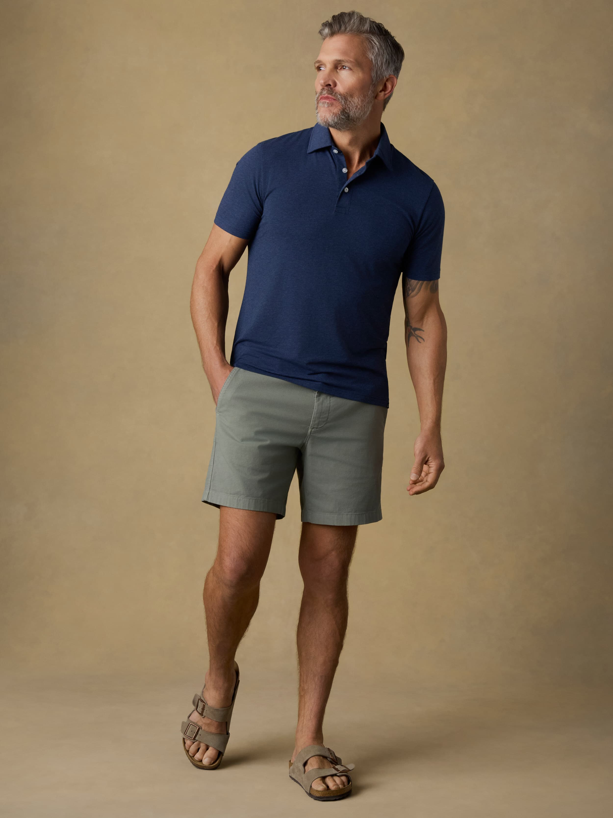 Reserve Chino Short - Trail Olive | Faherty Brand