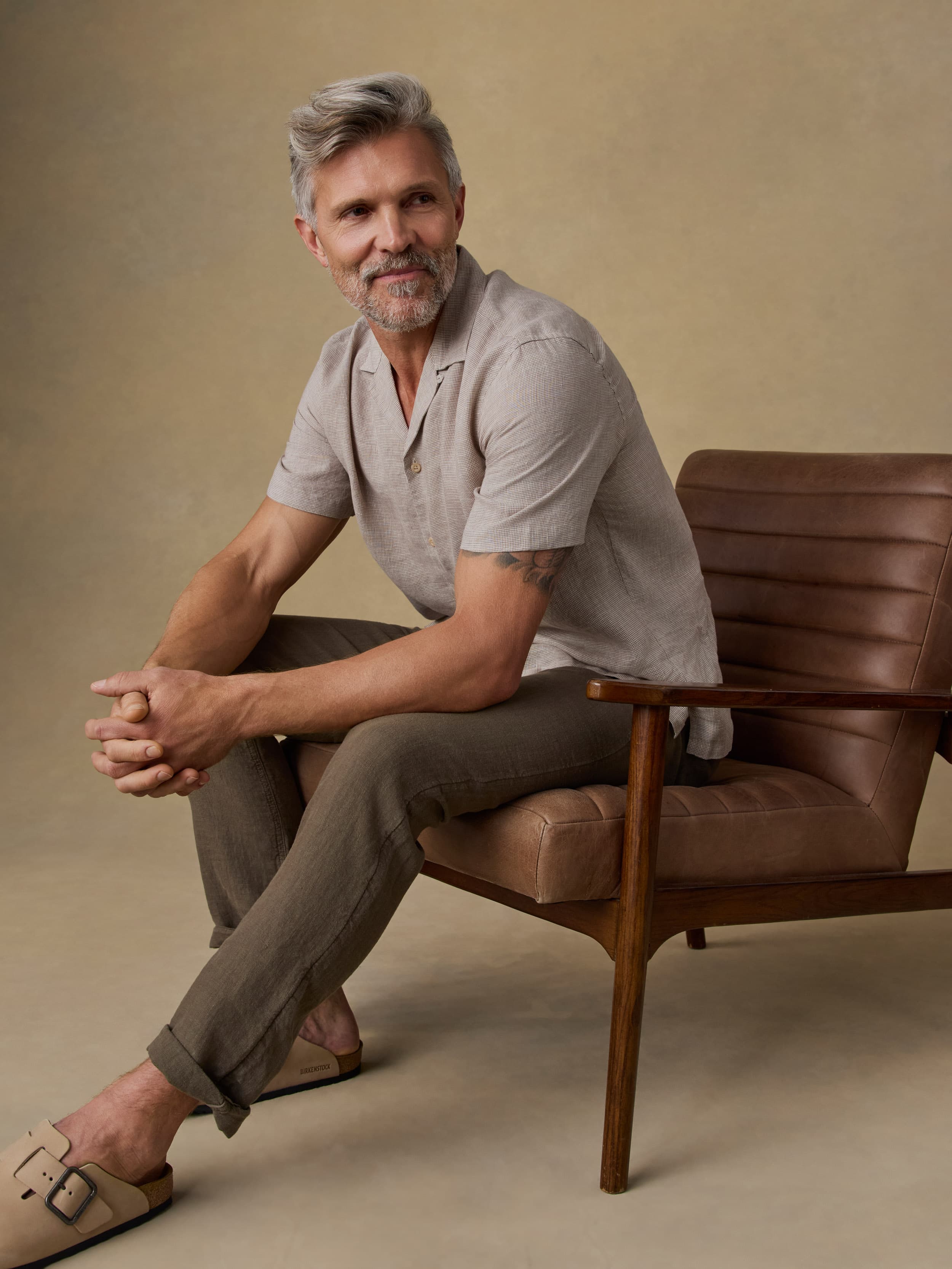 Linen Drawstring Pant - Dark Palm | Faherty Brand