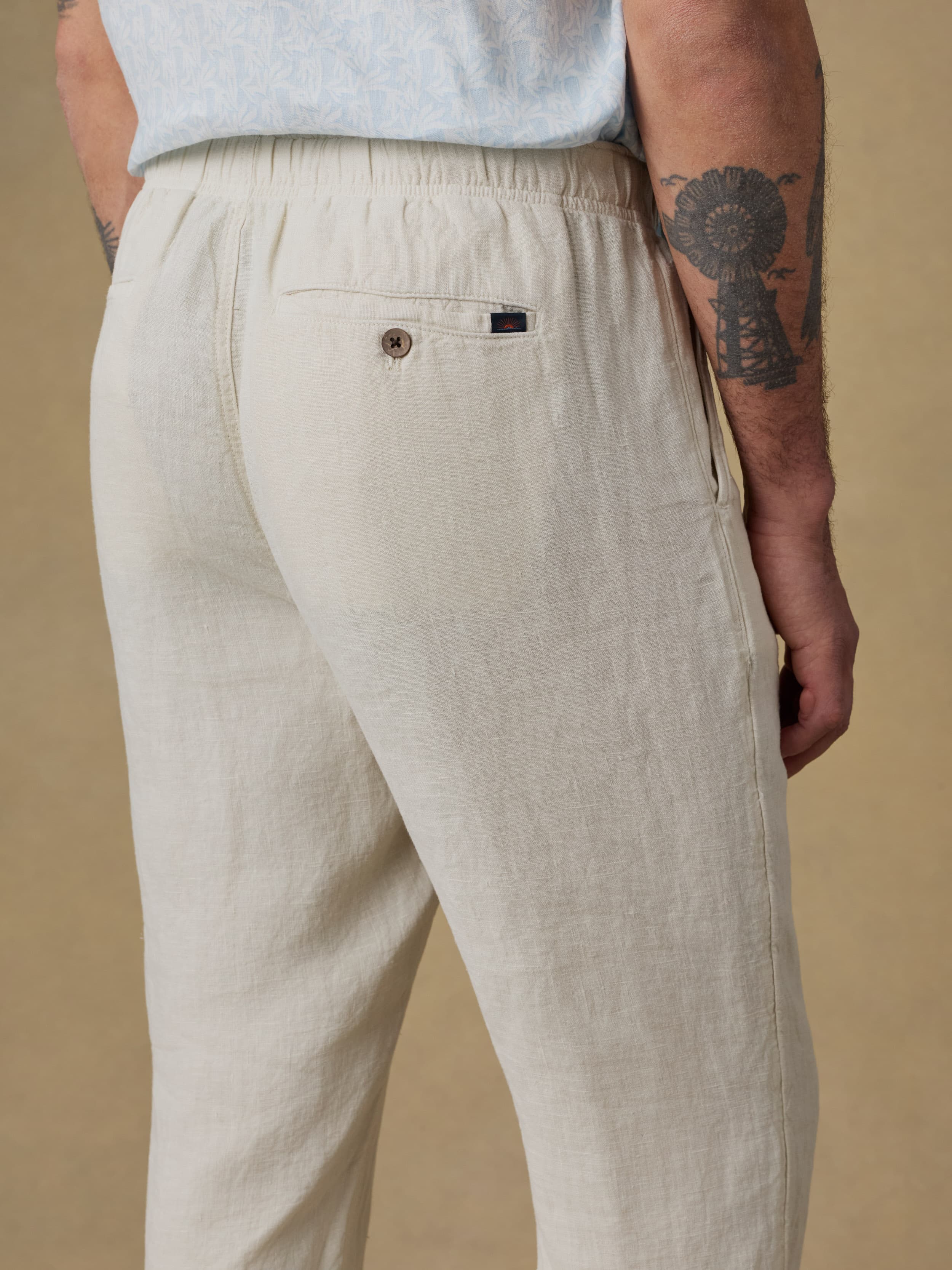 Linen Drawstring Pant - Weathered Sand | Faherty Brand