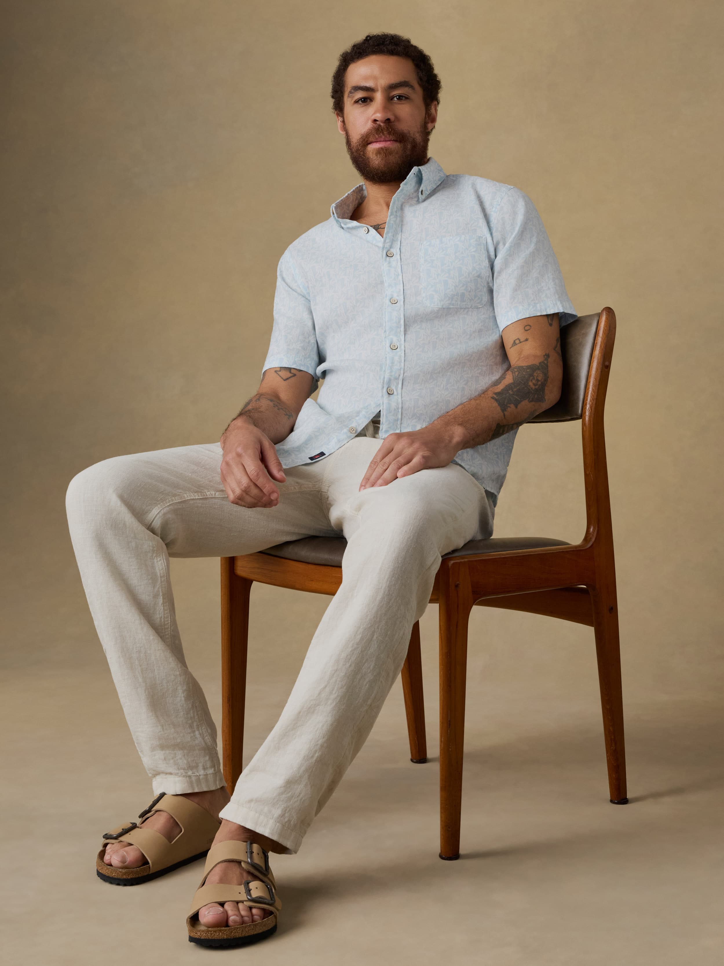 Linen Drawstring Pant - Weathered Sand | Faherty Brand