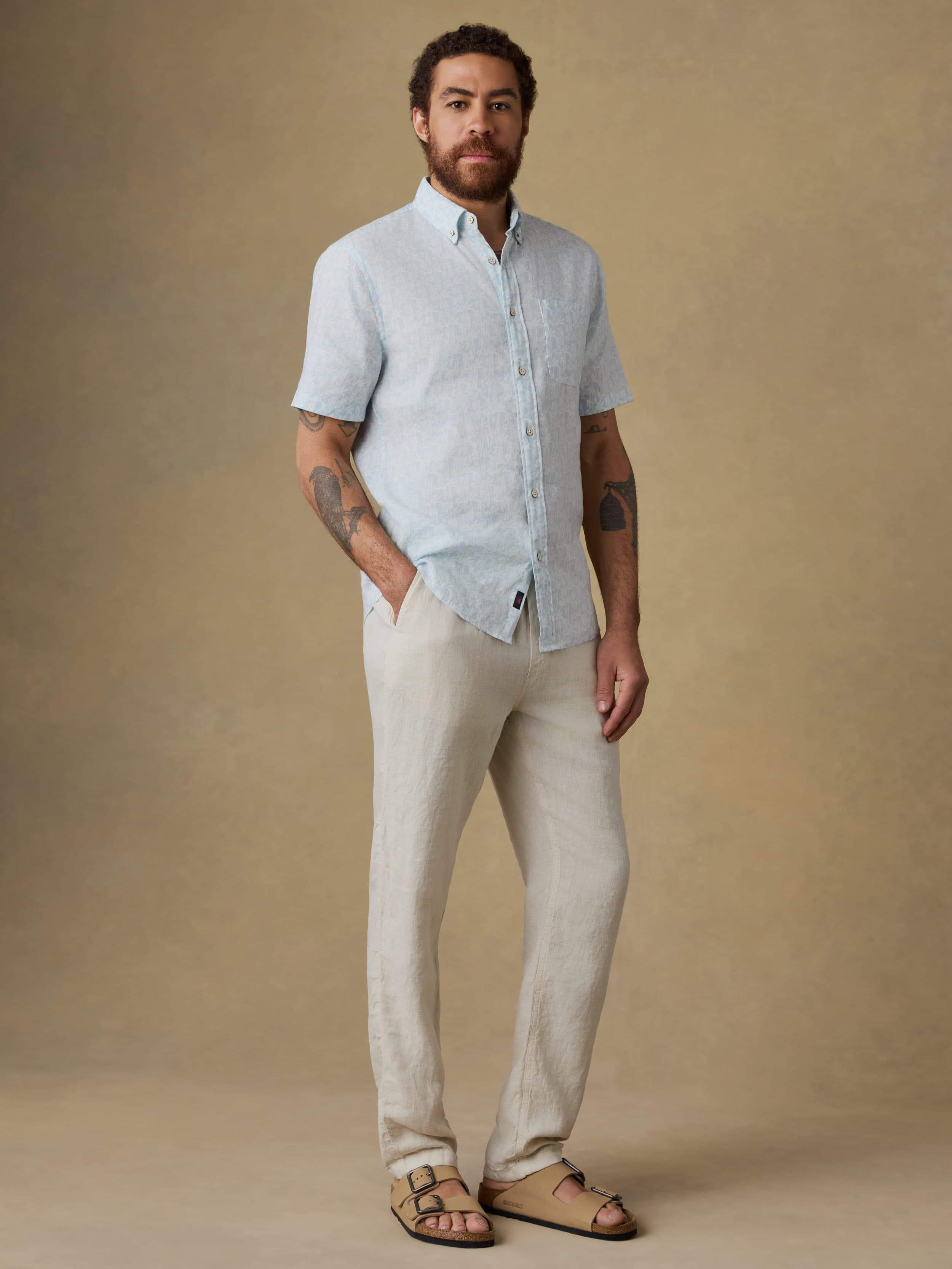 Linen Drawstring Pant - Weathered Sand | Faherty Brand