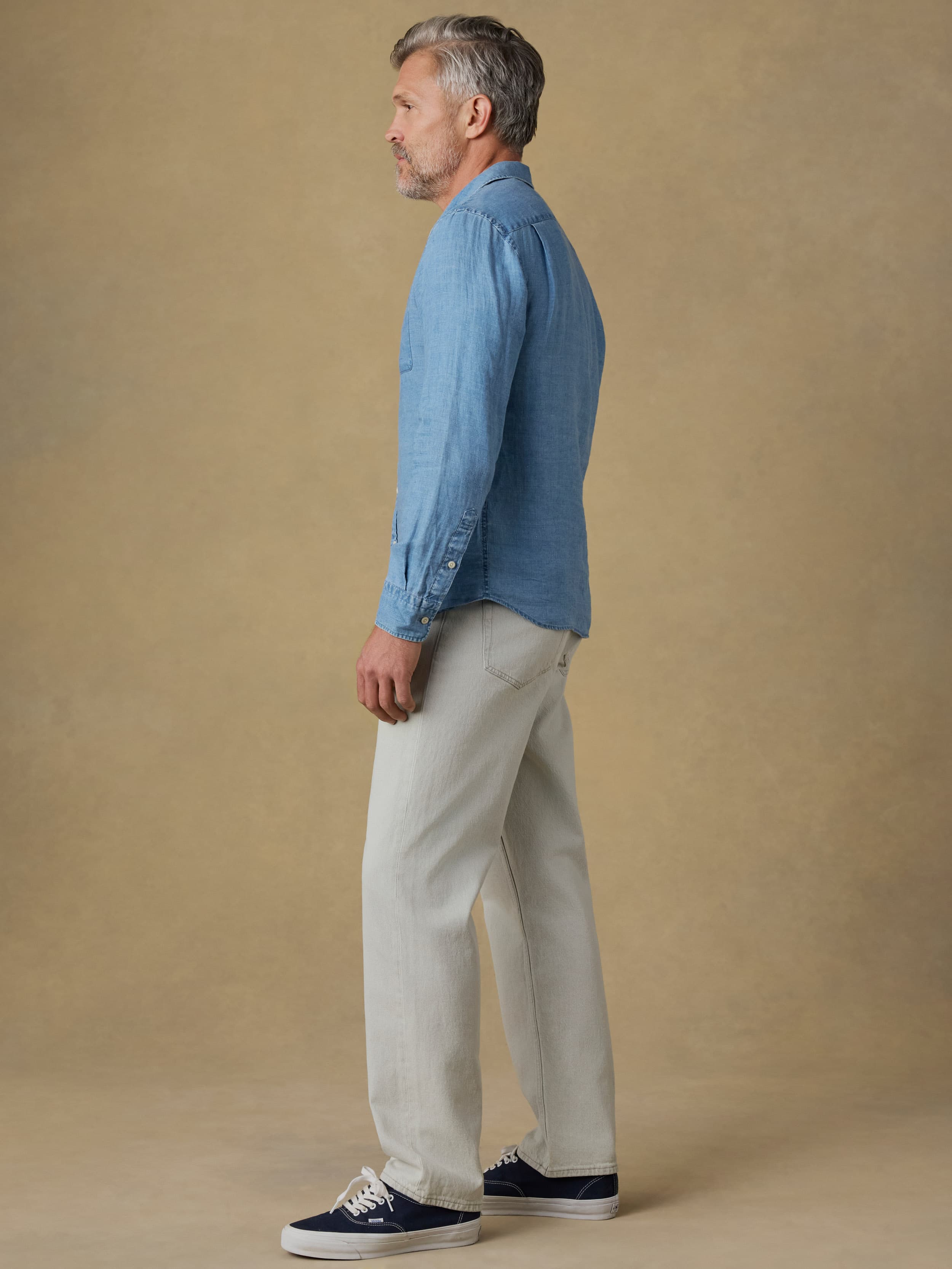 Organic Cotton Denim Pant - Birch | Faherty Brand