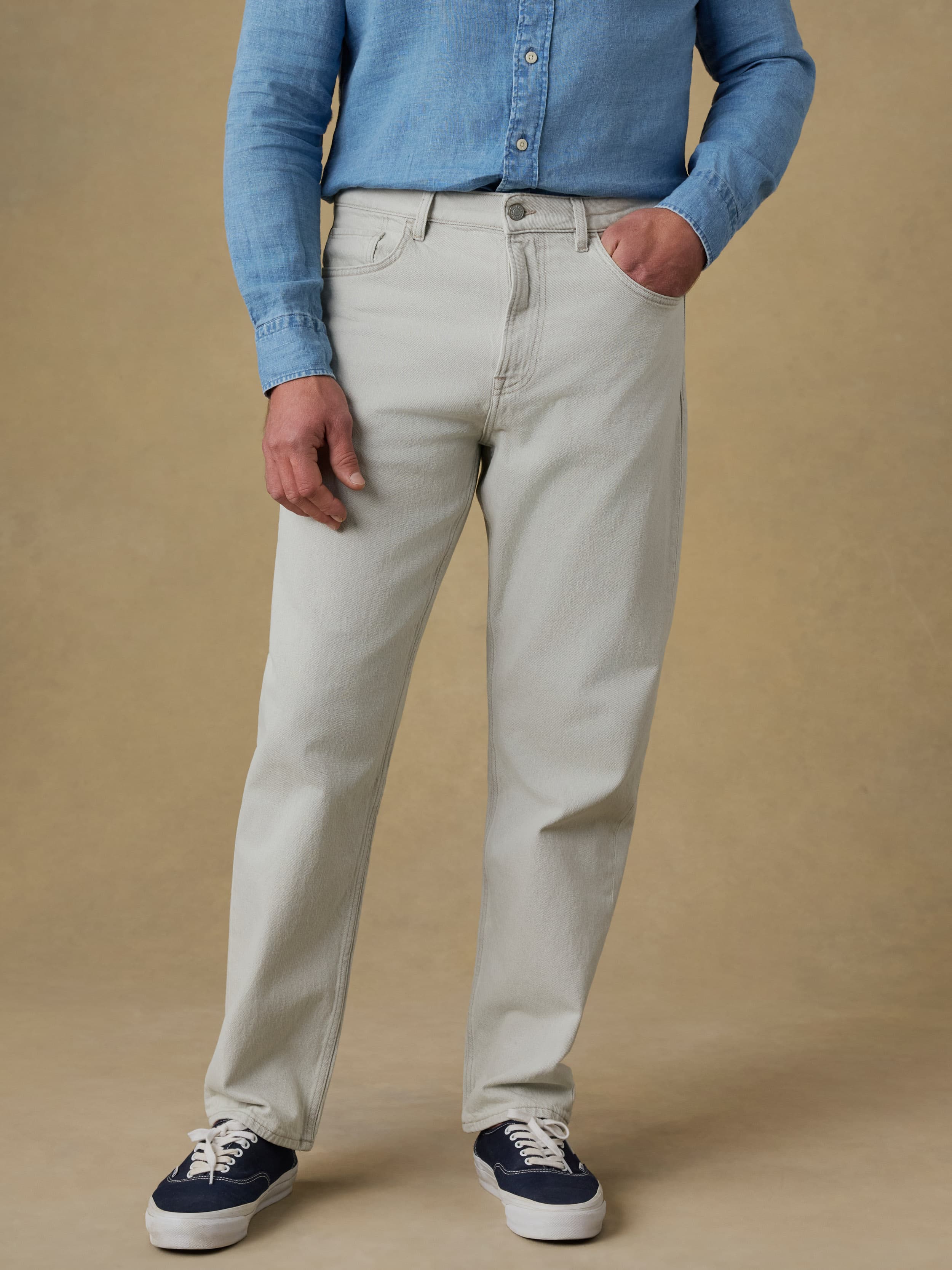 Organic Cotton Denim Pant - Birch | Faherty Brand