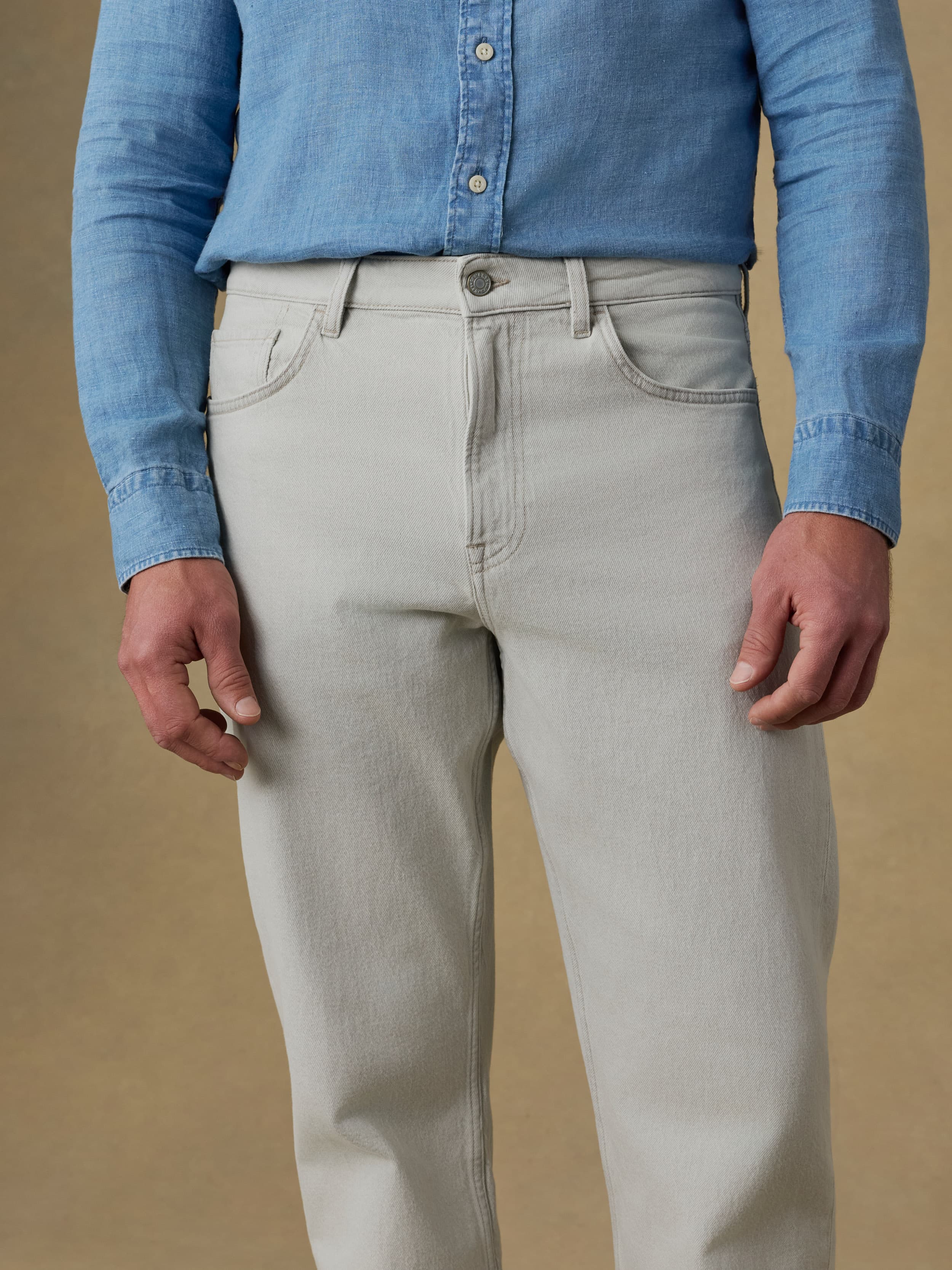 Organic Cotton Denim Pant - Birch | Faherty Brand