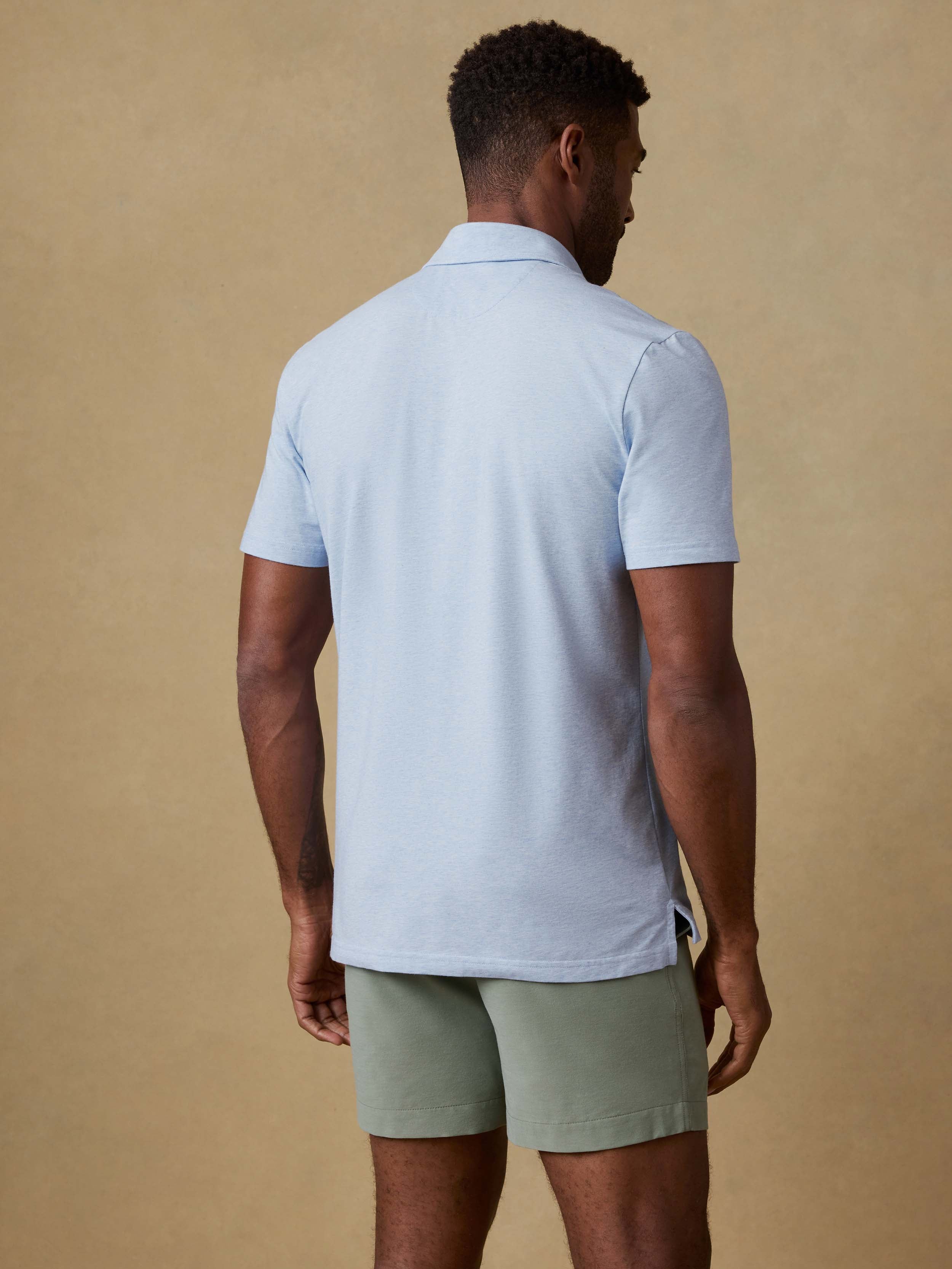 Short-Sleeve Movement™ Polo - Cardiff Blue Heather | Faherty Brand