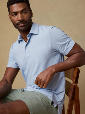 Short-Sleeve Movement™ Polo - Cardiff Blue Heather