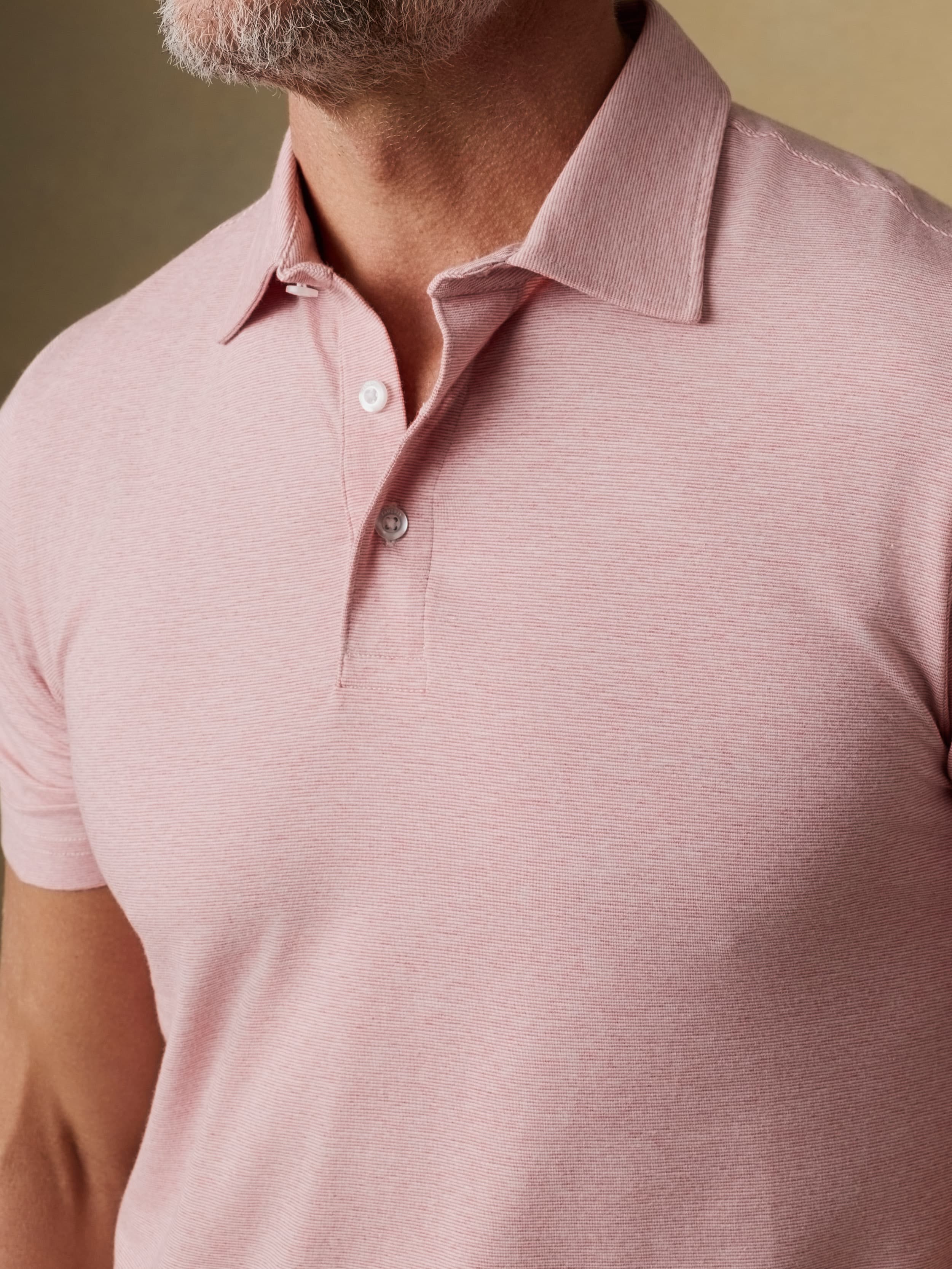 Short-Sleeve Movement™ Polo - Ivory Rose Feeder | Faherty Brand