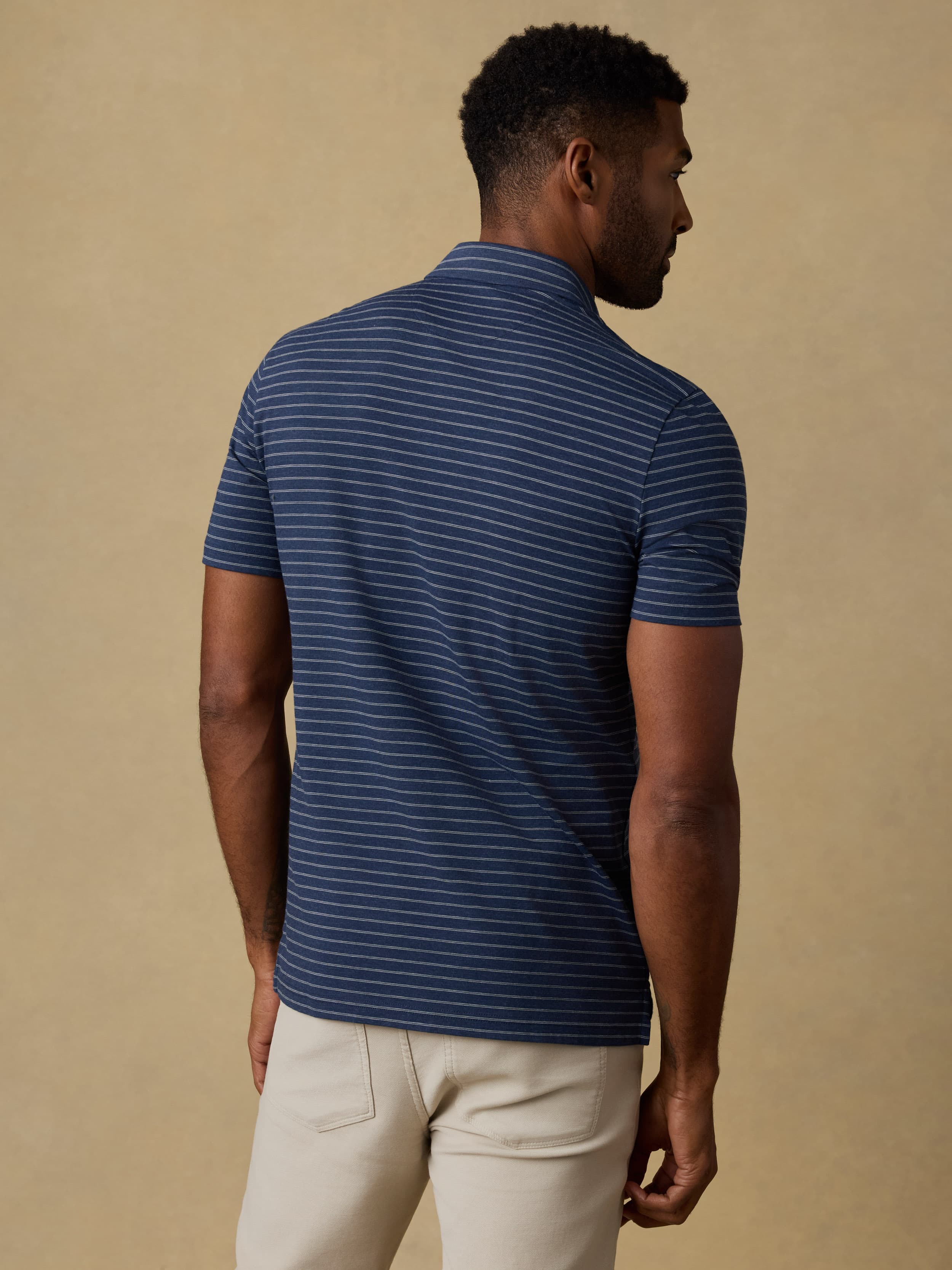 Short-Sleeve Movement™ Polo - Ravine Waters Stripe | Faherty Brand