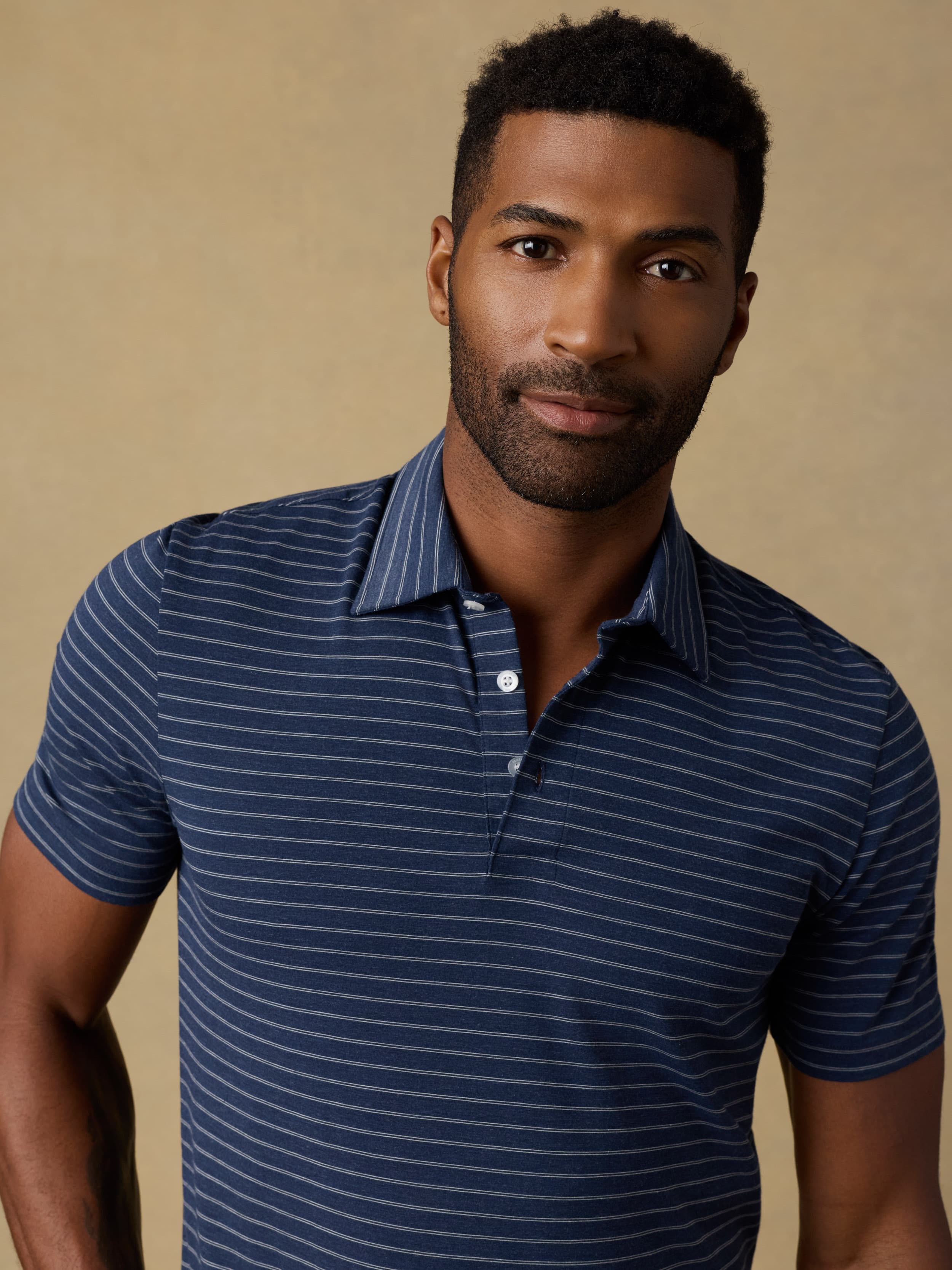 Short-Sleeve Movement™ Polo - Ravine Waters Stripe | Faherty Brand