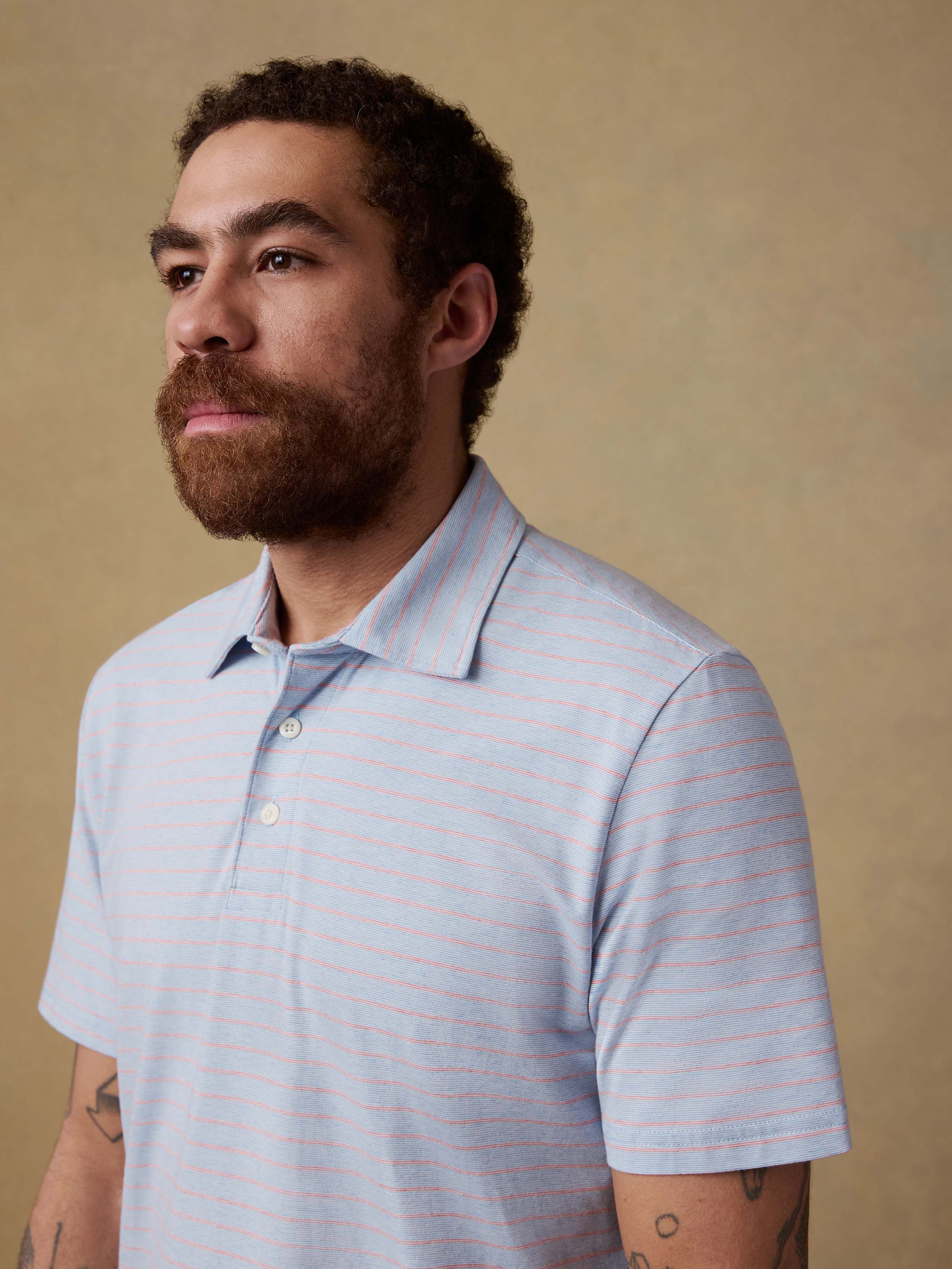 Short-Sleeve Movement™ Polo - Vista View Stripe | Faherty Brand