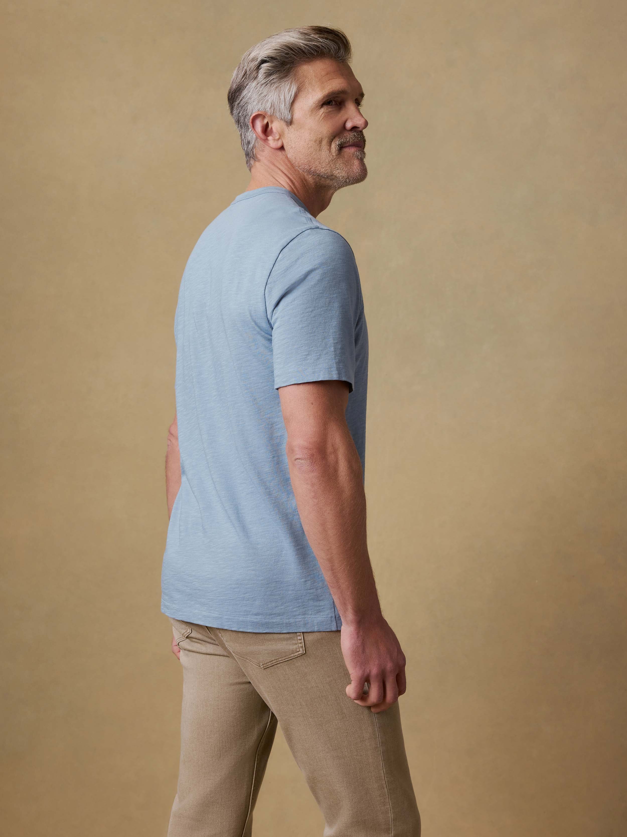 Sunwashed Regenerative Tee - Crystal Cascade | Faherty Brand