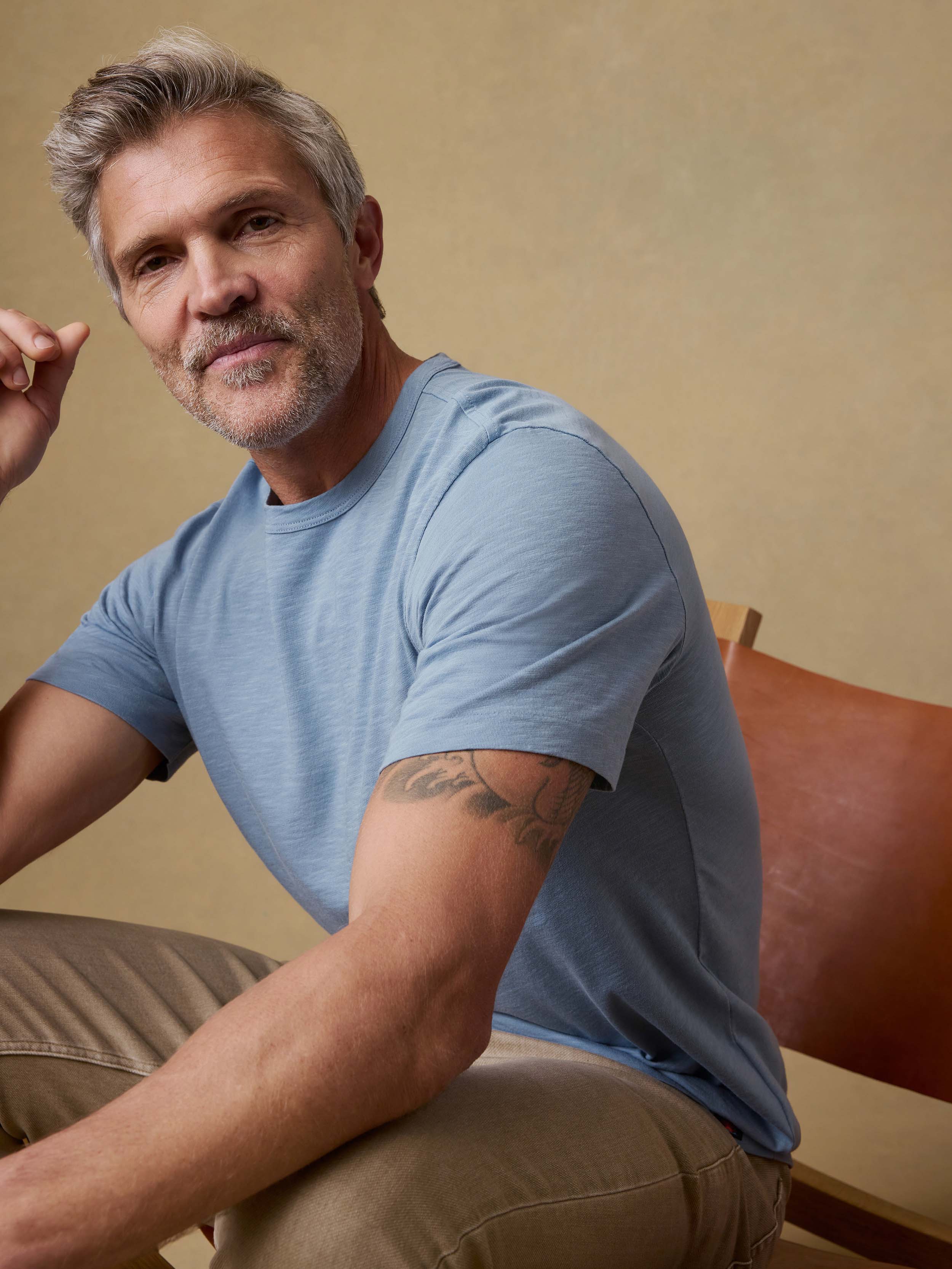 Sunwashed Regenerative Tee - Crystal Cascade | Faherty Brand