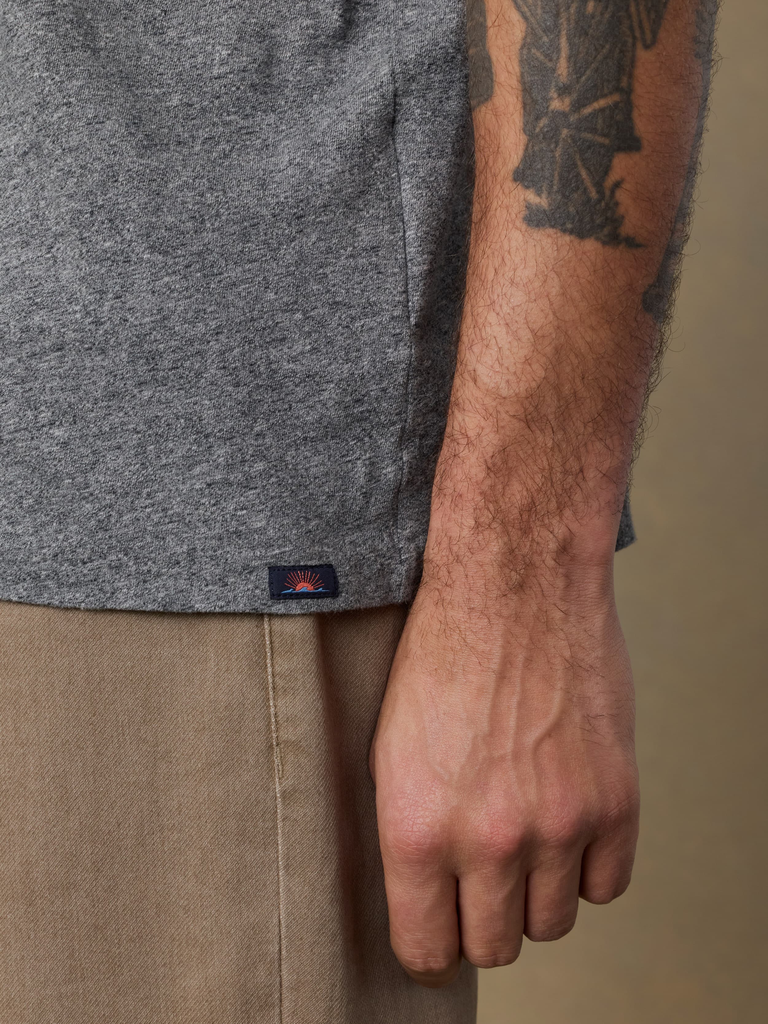Sunwashed Regenerative Tee - Pebble Grey Heather | Faherty Brand