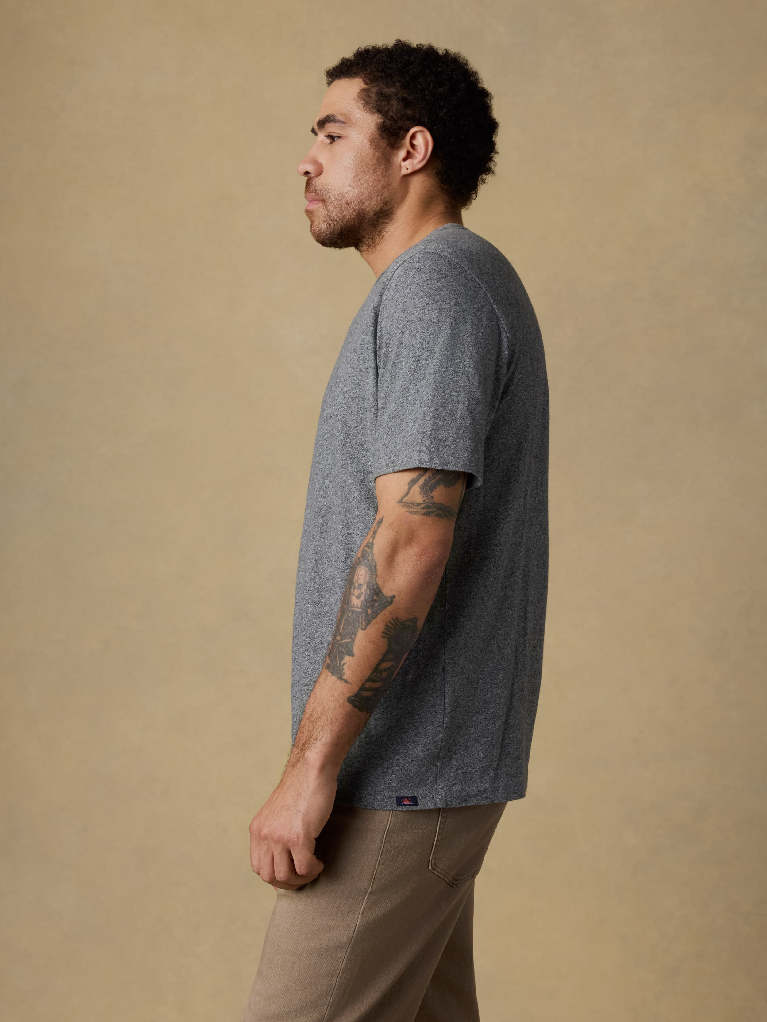Sunwashed Regenerative Tee - Pebble Grey Heather | Faherty Brand