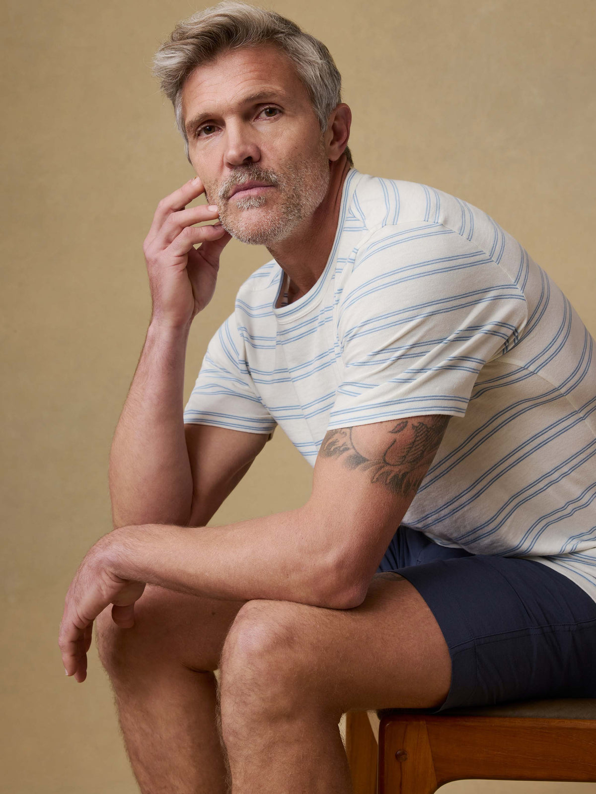  | Sunwashed Tee - Clear Sky Stripe | Faherty Brand, image 3 of 6