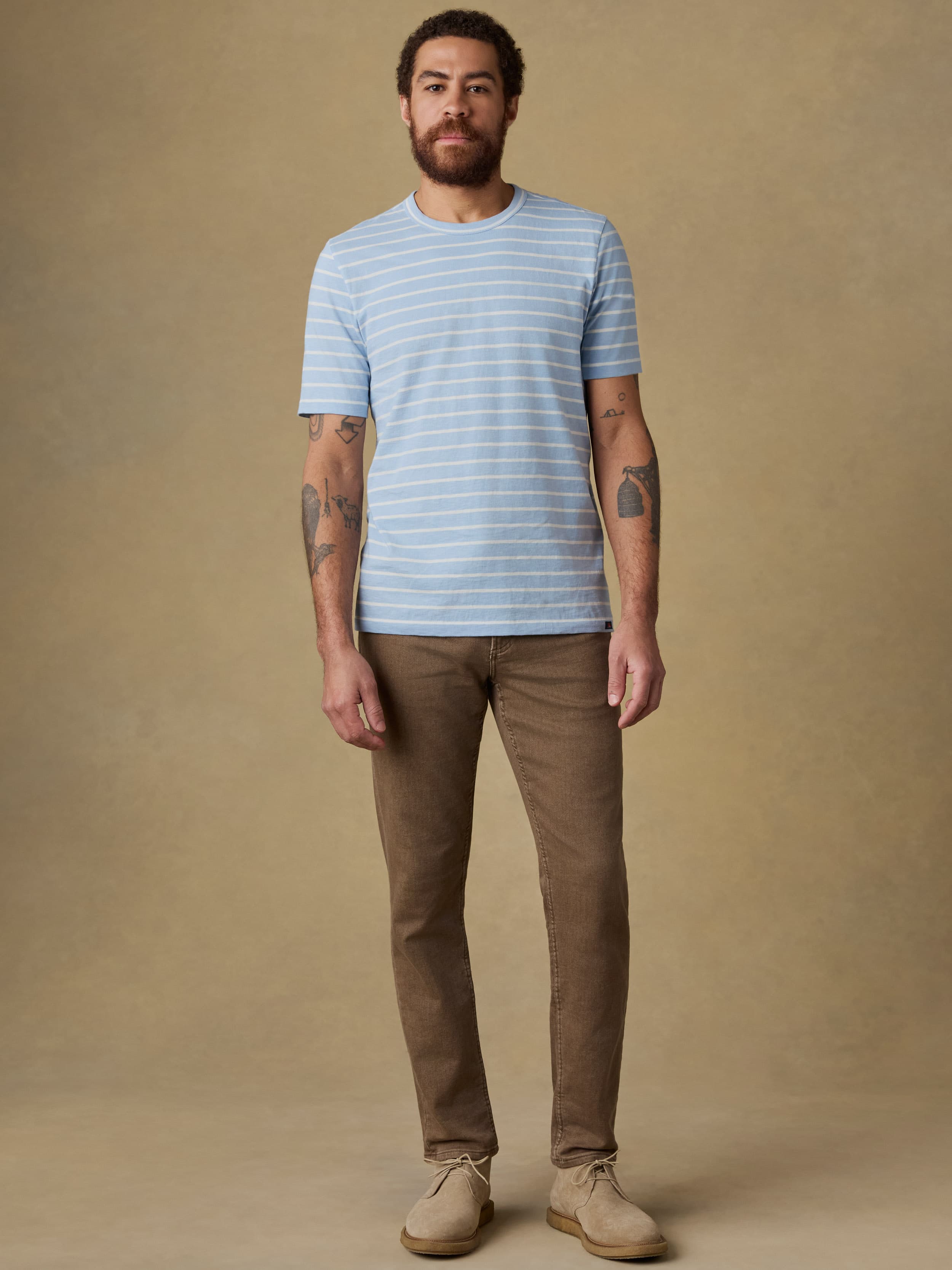 Sunwashed Regenerative Tee - Bermuda Sail Stripe | Faherty Brand