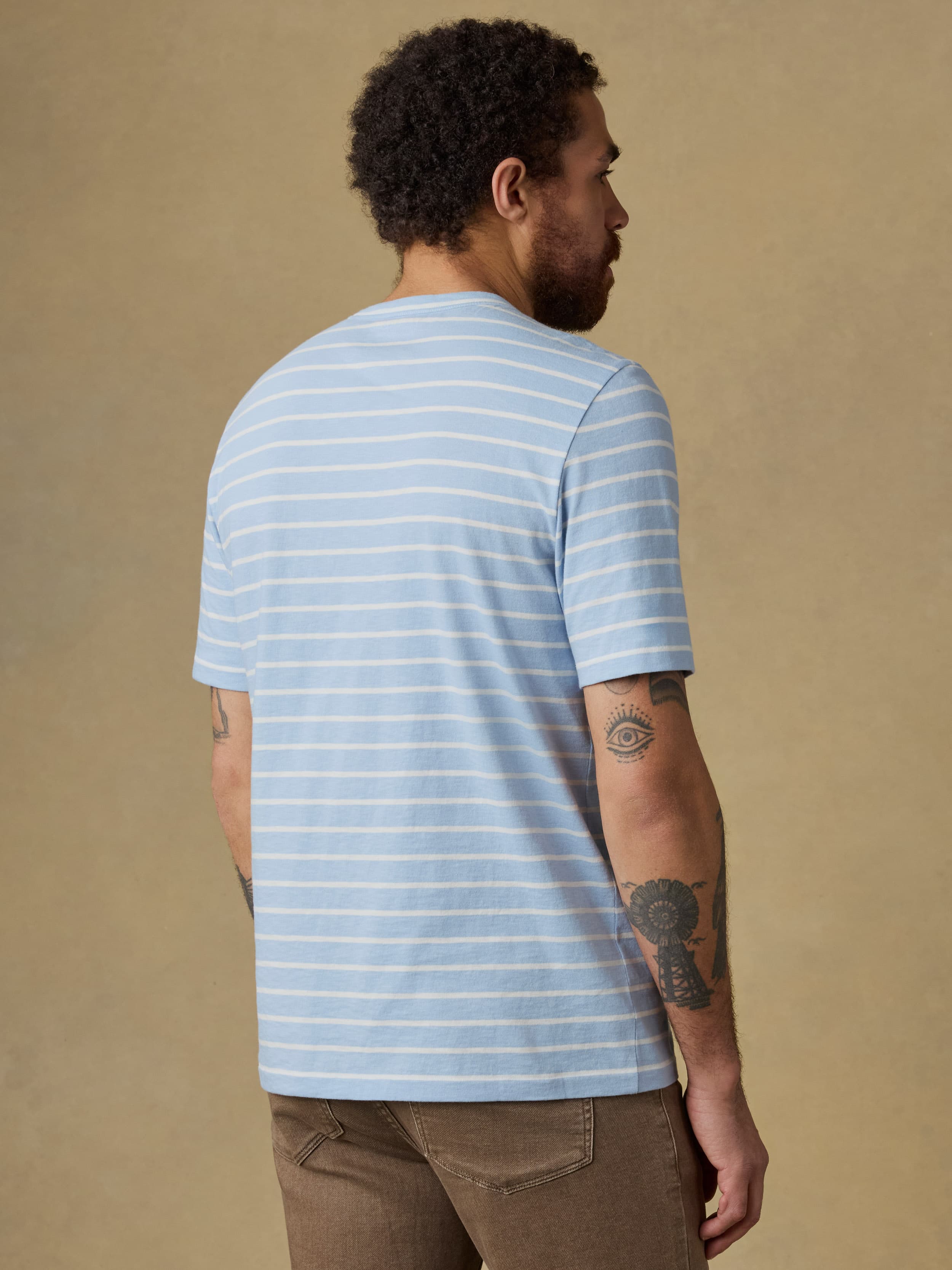 Sunwashed Regenerative Tee - Bermuda Sail Stripe | Faherty Brand