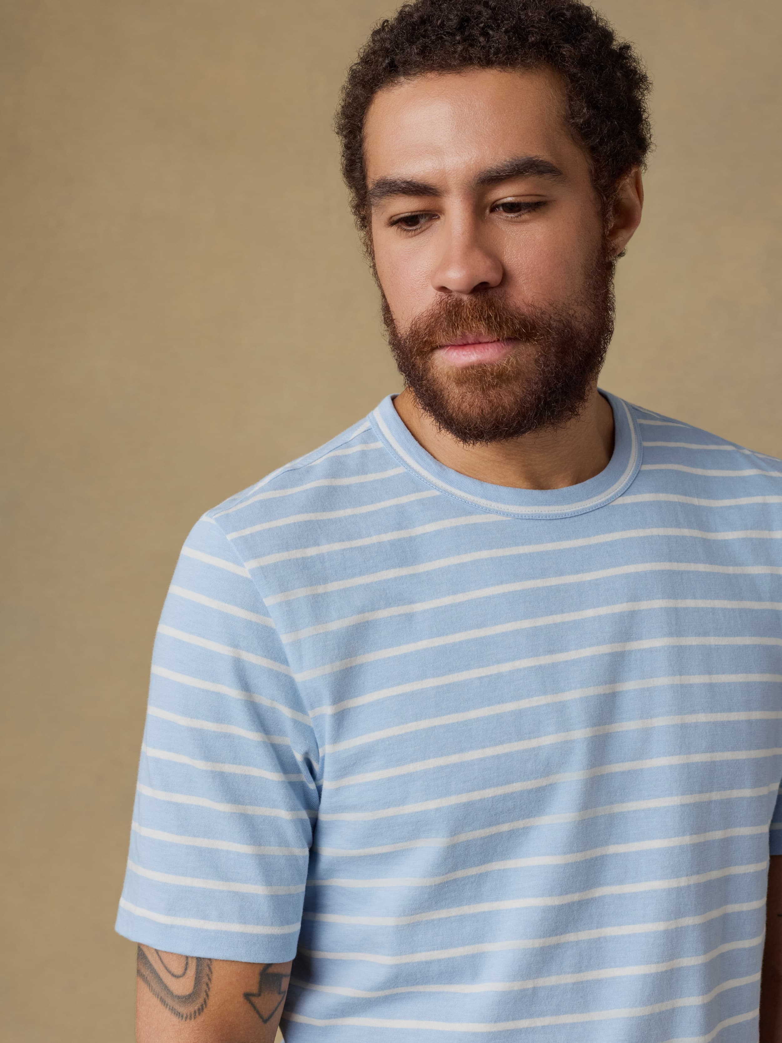 Sunwashed Regenerative Tee - Bermuda Sail Stripe | Faherty Brand