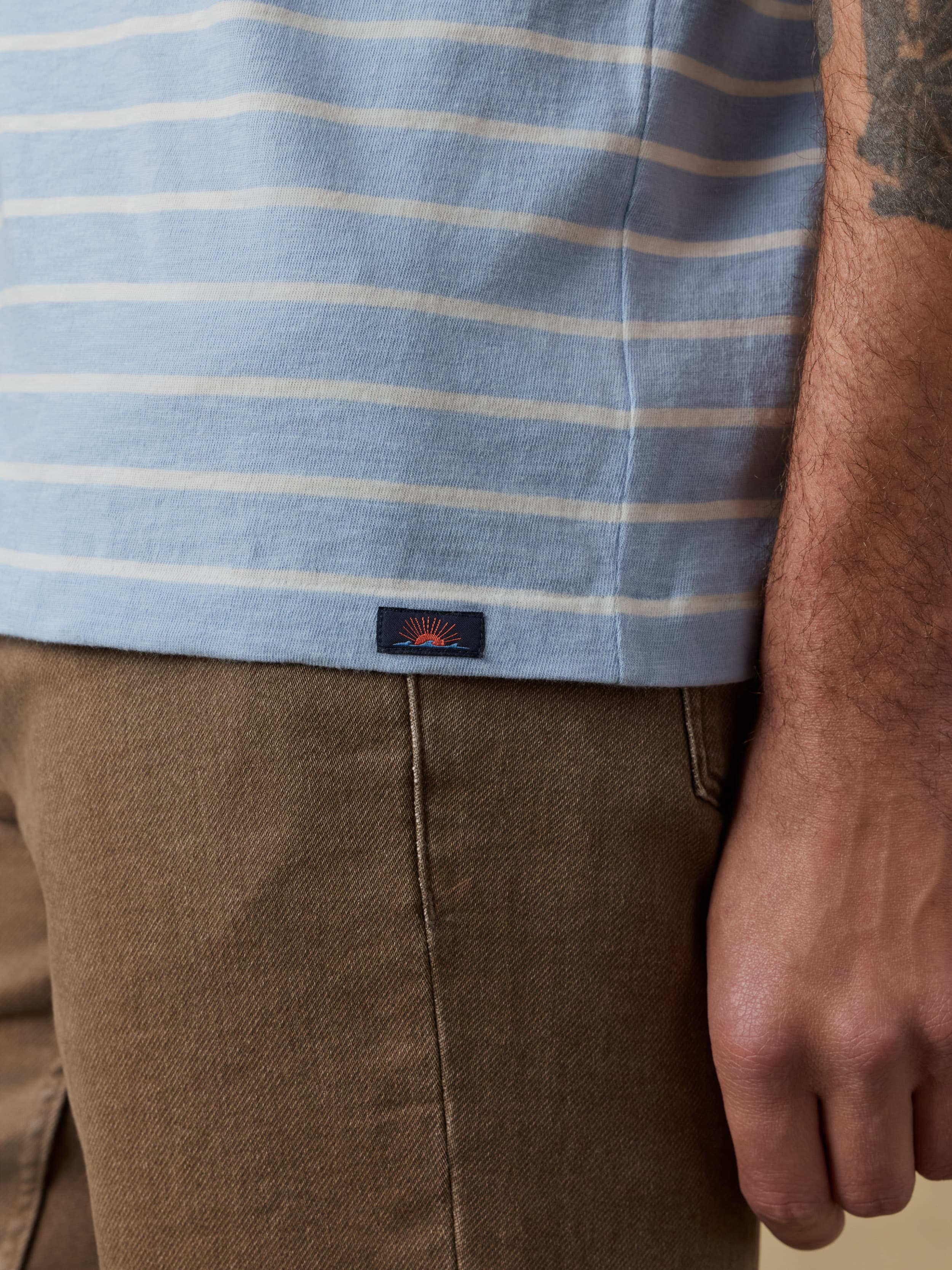 Sunwashed Regenerative Tee - Bermuda Sail Stripe | Faherty Brand