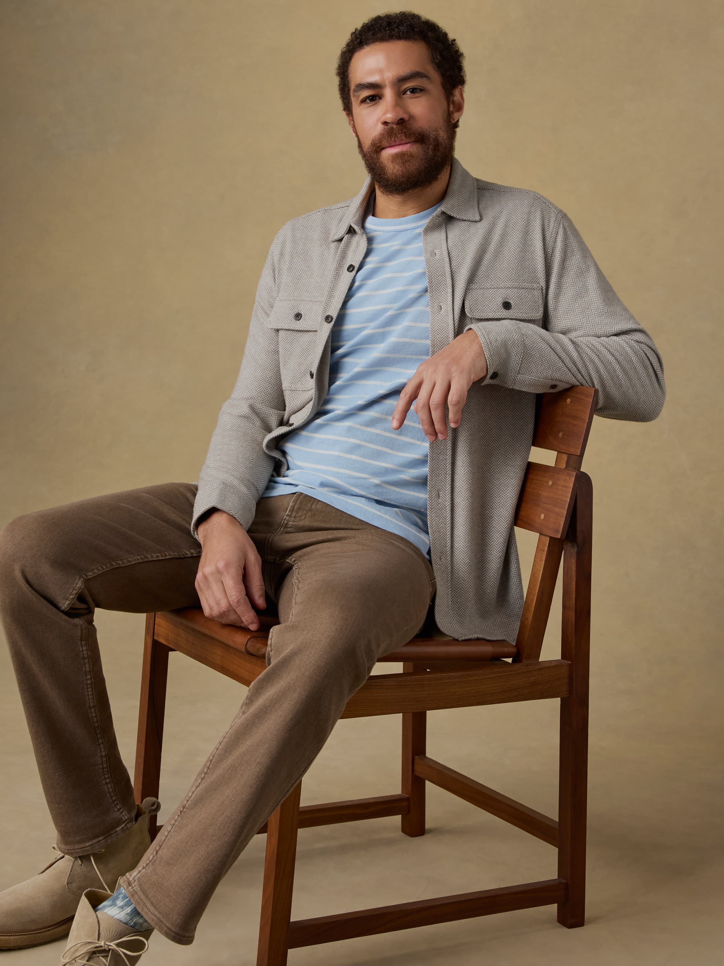 Sunwashed Regenerative Tee - Bermuda Sail Stripe | Faherty Brand