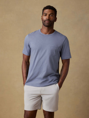 Sunwashed Regenerative Pocket Tee - Flint