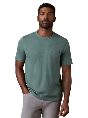 Sunwashed Regenerative Pocket Tee - Island Spruce