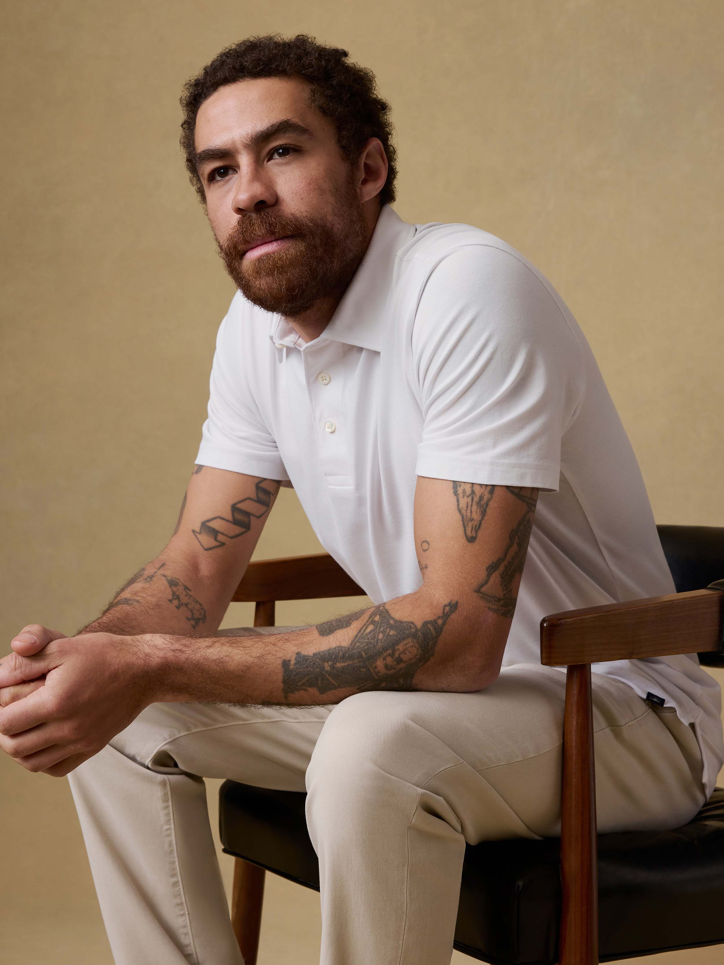 Short-Sleeve Movement™ Pique Polo - Pure White | Faherty Brand