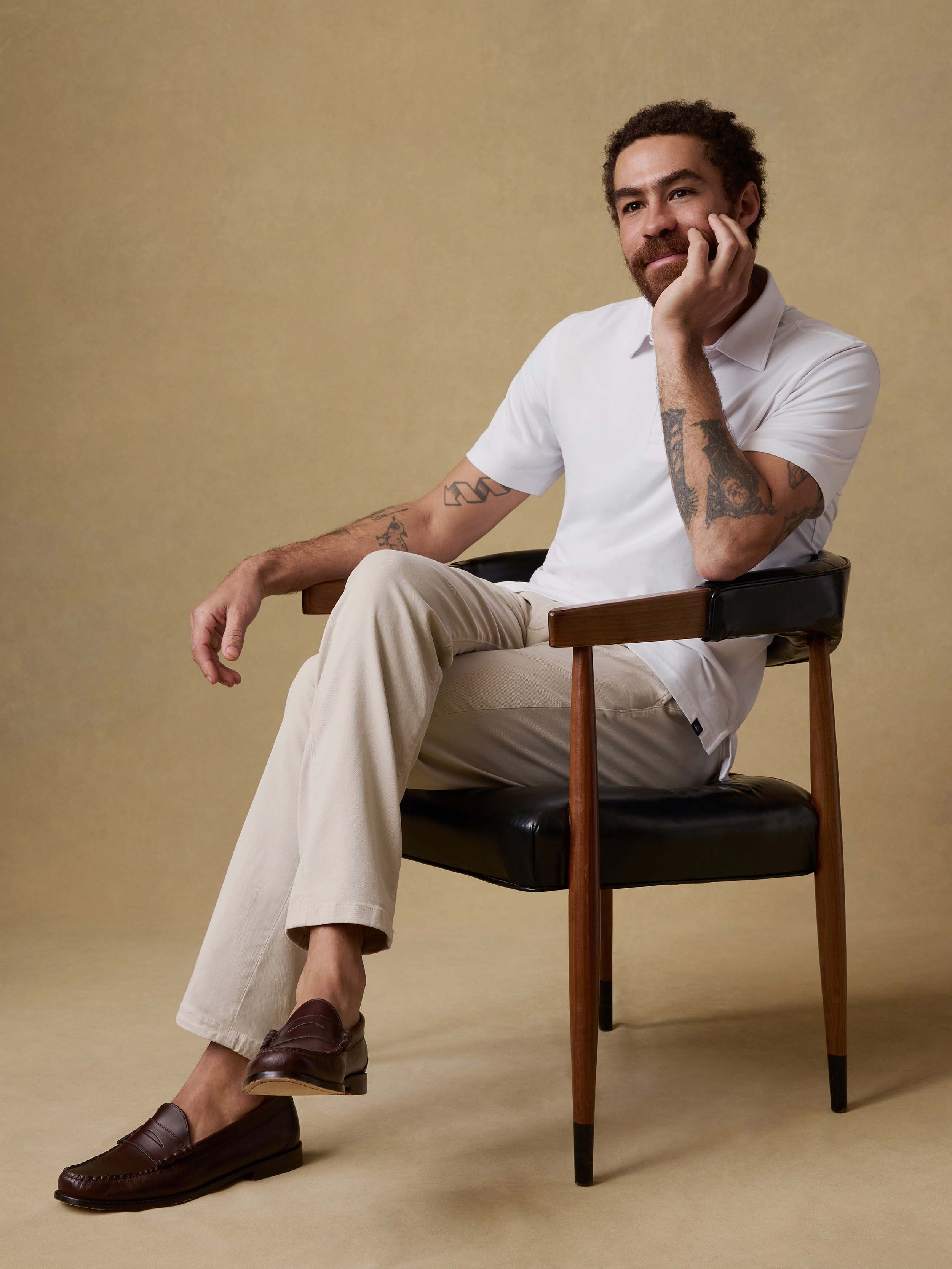 Short-Sleeve Movement™ Pique Polo - Pure White | Faherty Brand