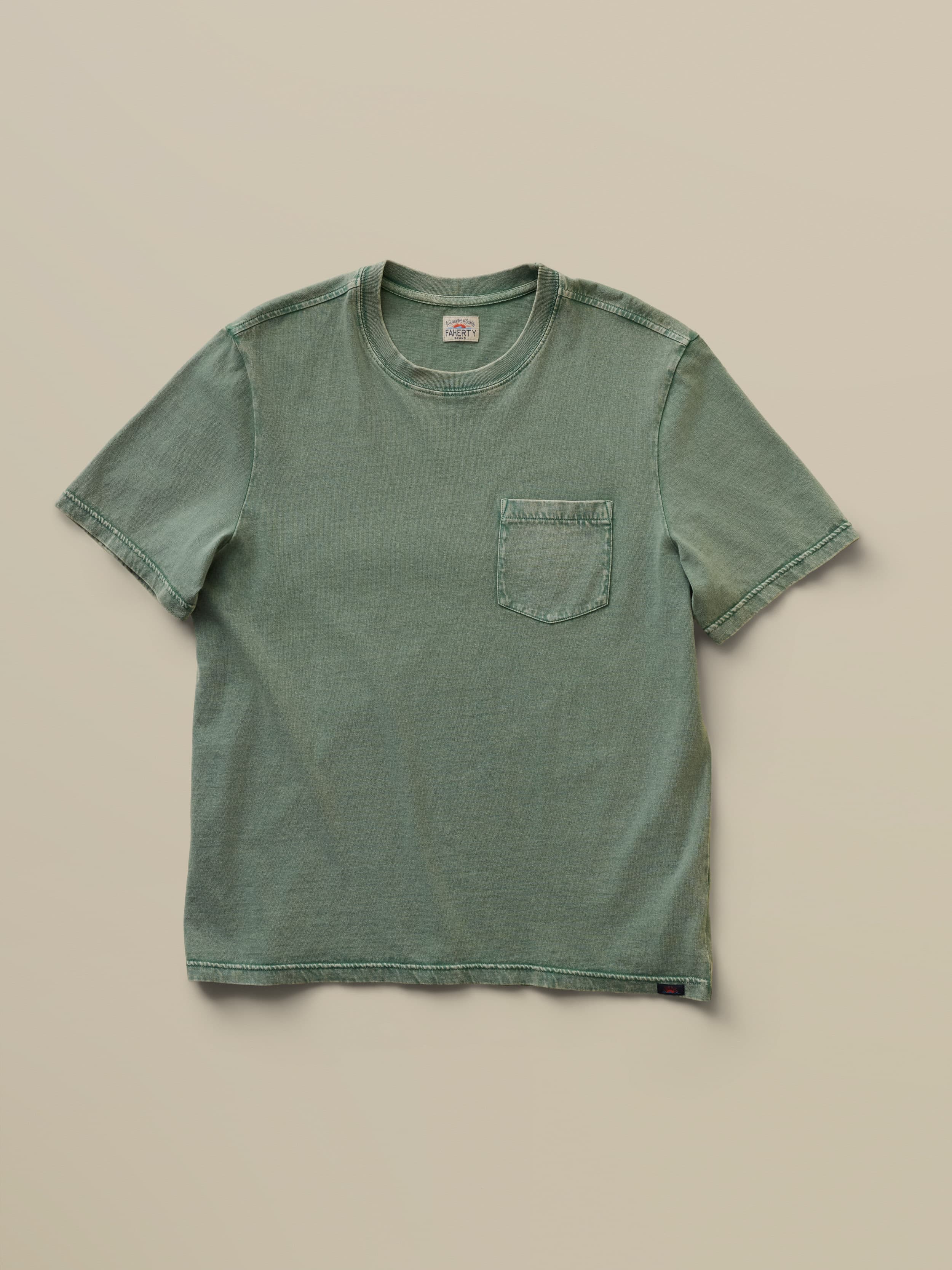 Short-Sleeve Recycled Cotton Tee - Coastal Sage | Faherty Brand