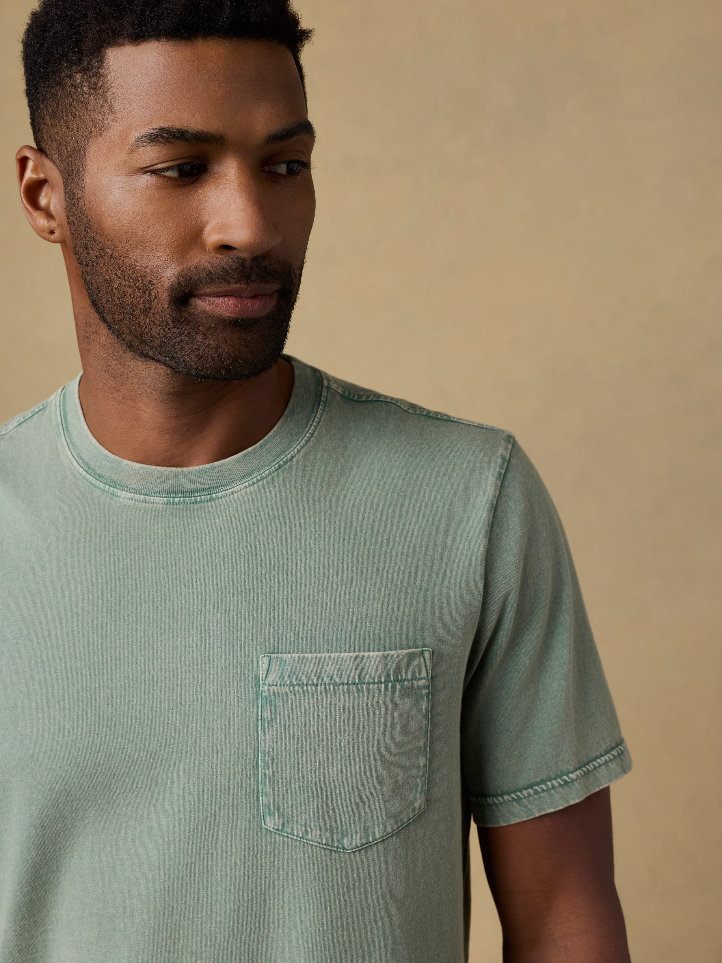 Short-Sleeve Recycled Cotton Tee - Coastal Sage | Faherty Brand