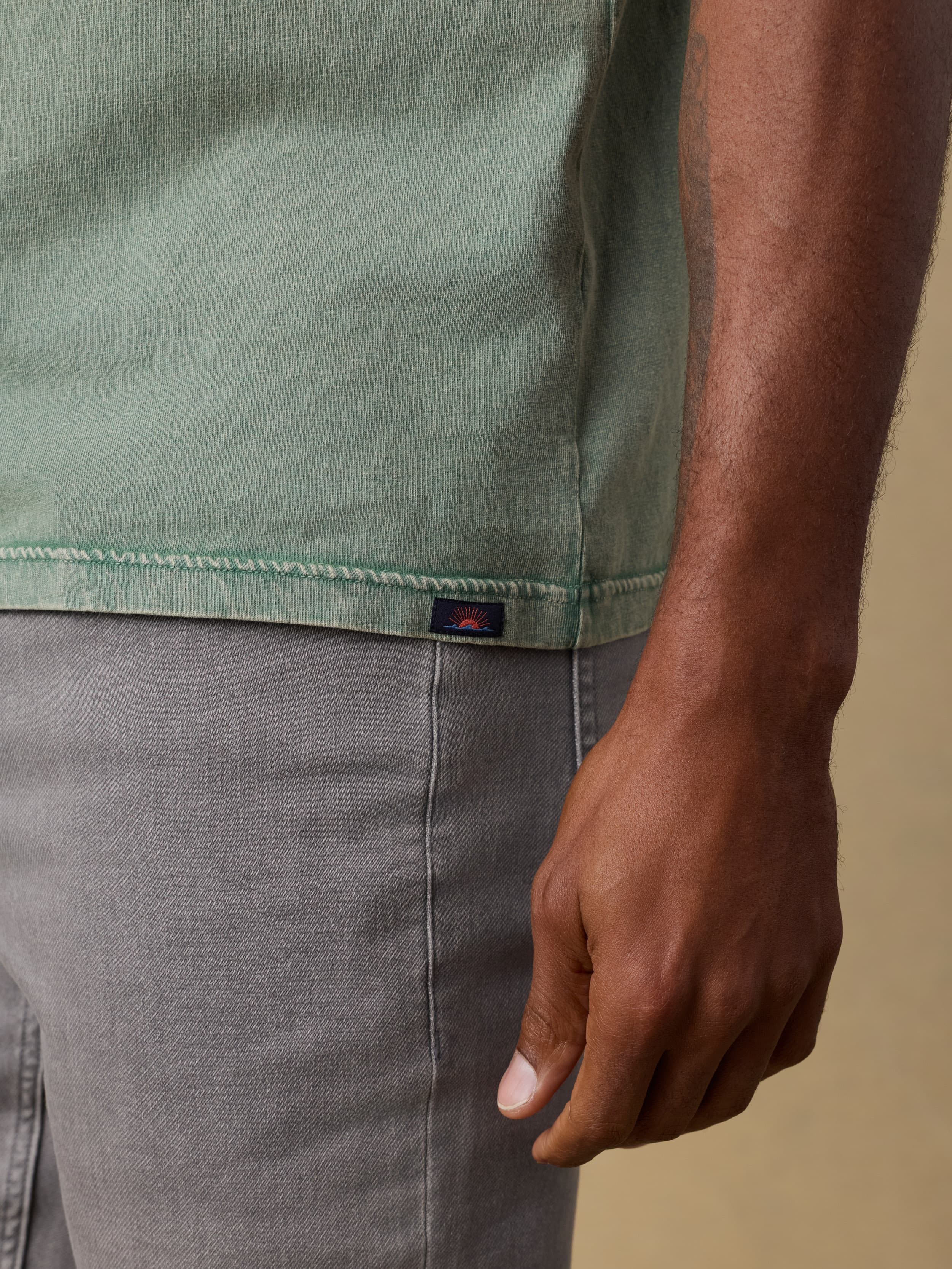 Short-Sleeve Recycled Cotton Tee - Coastal Sage | Faherty Brand