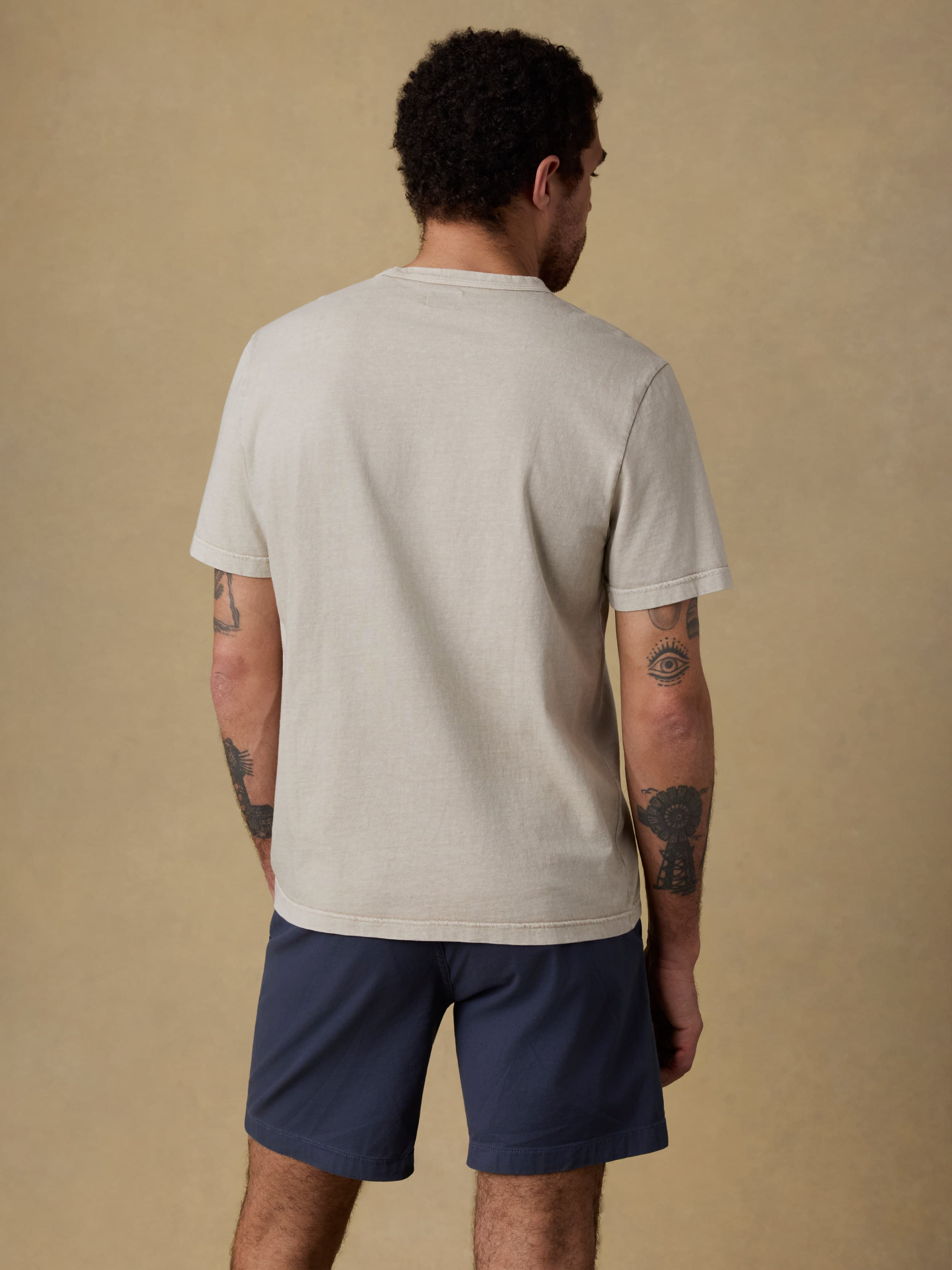 Short-Sleeve Recycled Cotton Tee - Sand Point | Faherty Brand